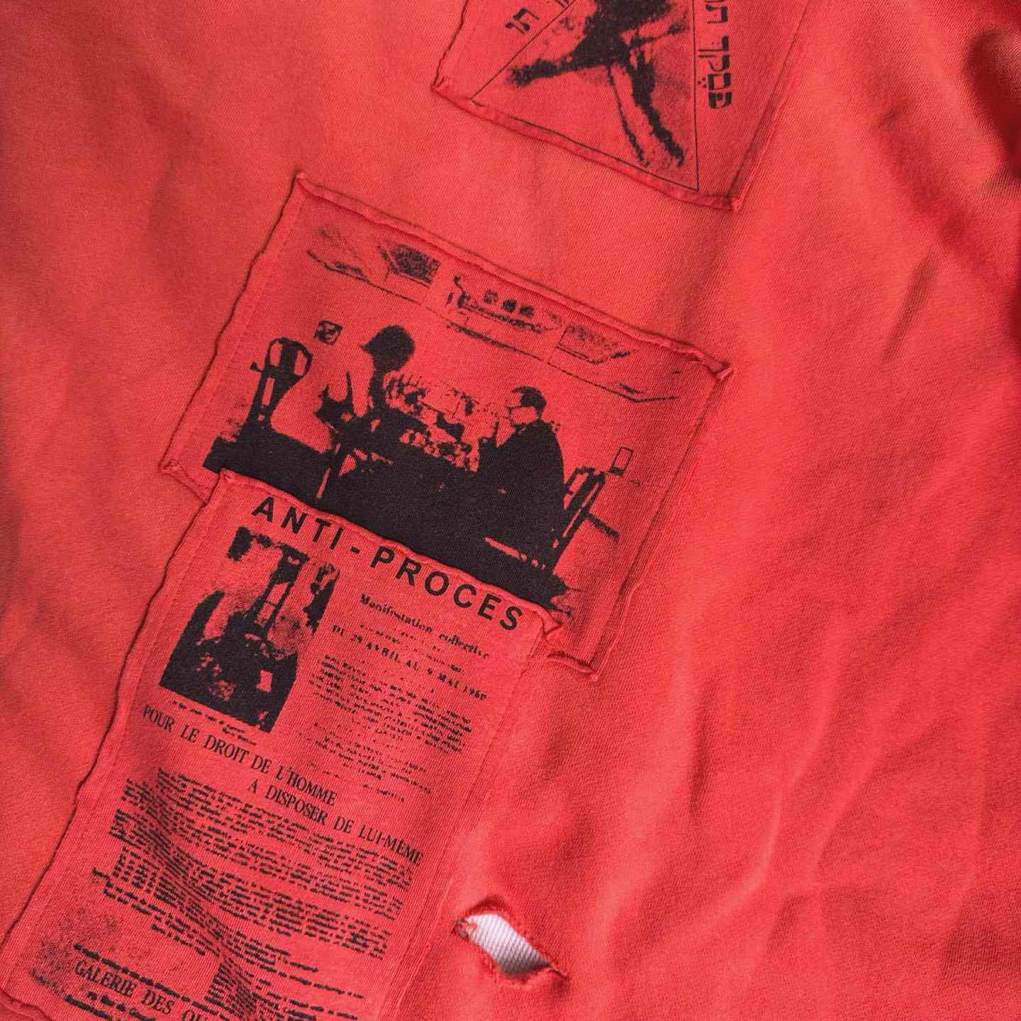 Enfants Riches Déprimés Anti Proces Thermal Lined Zip Hoodie 'Pompeian Red' - DesignerGu