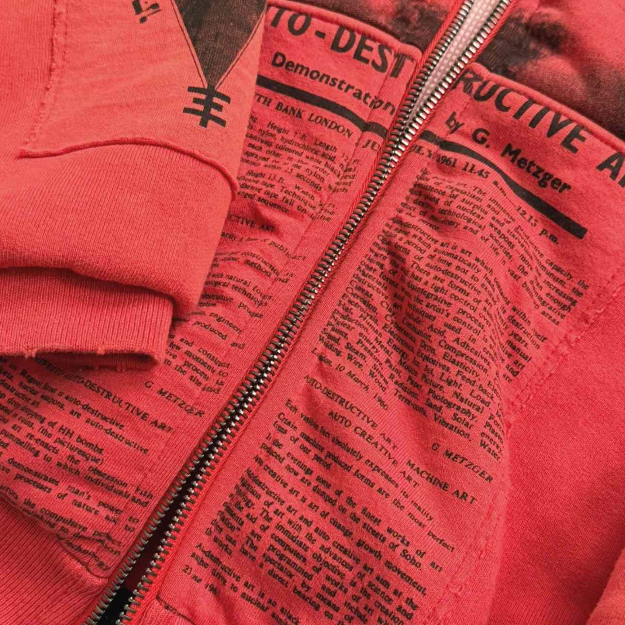 Enfants Riches Déprimés Anti Proces Thermal Lined Zip Hoodie 'Pompeian Red' - DesignerGu