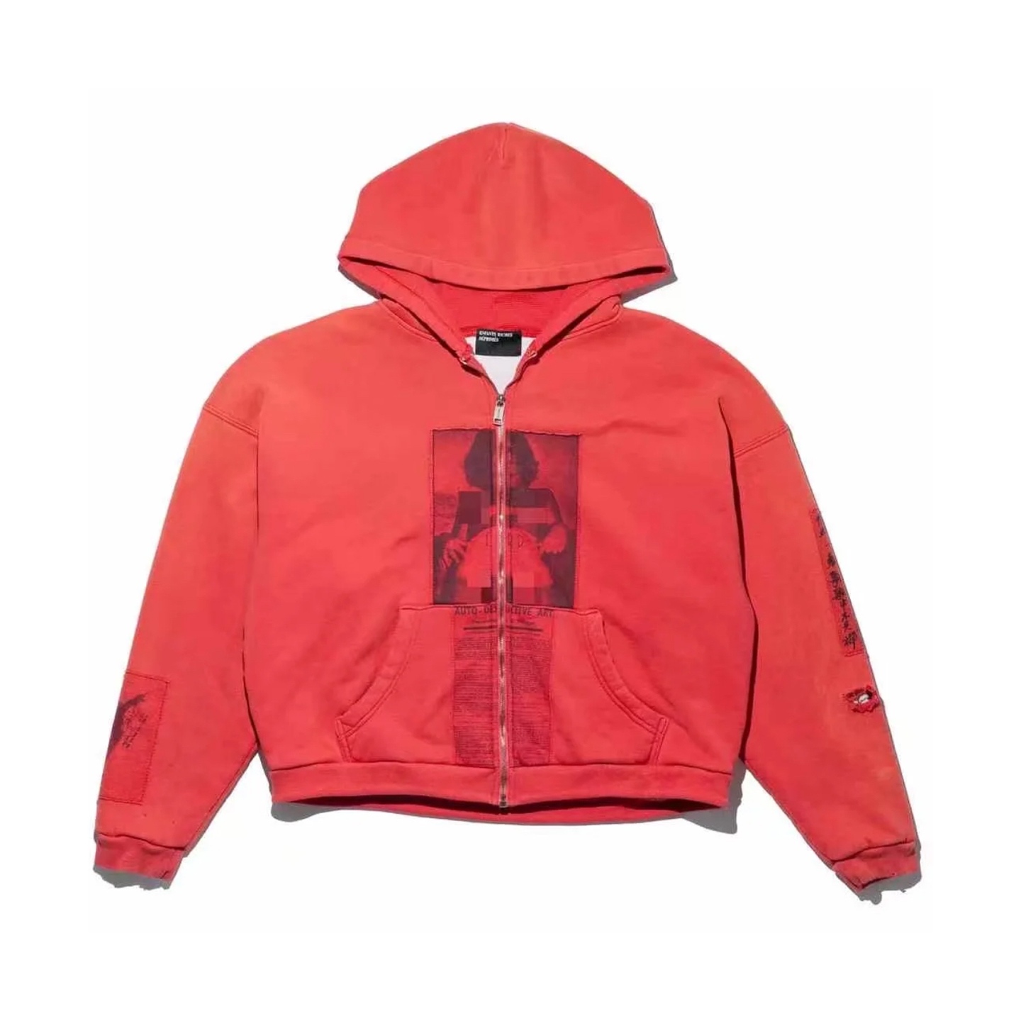 Enfants Riches Déprimés Anti Proces Thermal Lined Zip Hoodie 'Pompeian Red' - DesignerGu