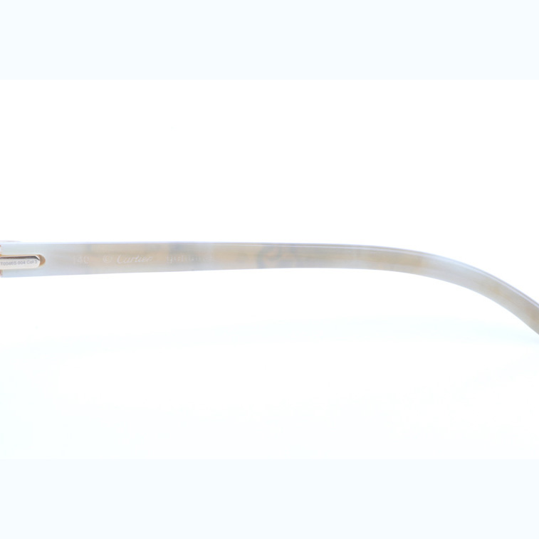 Cartier CT_3524012 Shell Mix White Buffalo Sunglasses In Gold Gradient Blue - DesignerGu