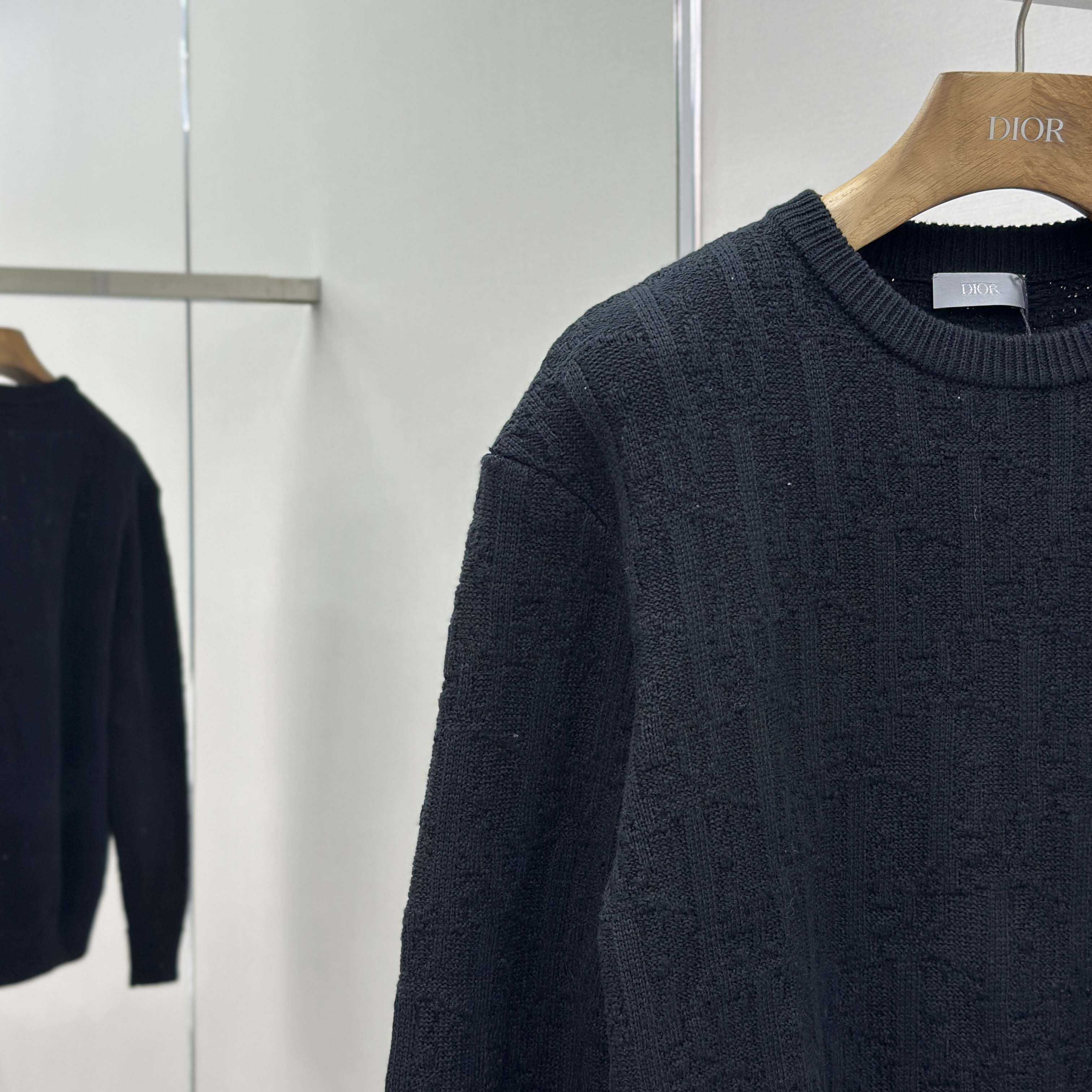 Dior Oblique Sweater Black Cotton-Blend Jacquard - DesignerGu