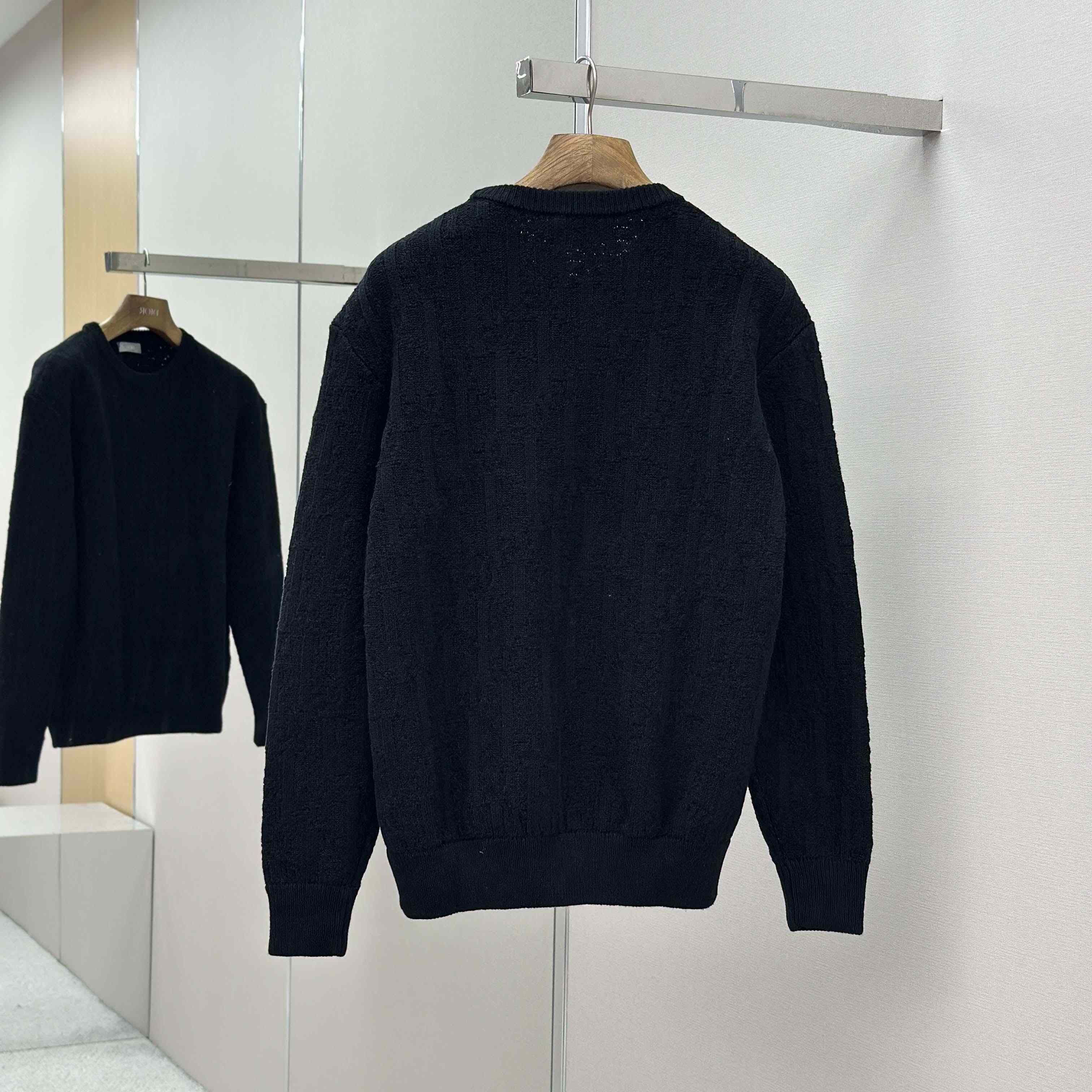 Dior Oblique Sweater Black Cotton-Blend Jacquard - DesignerGu