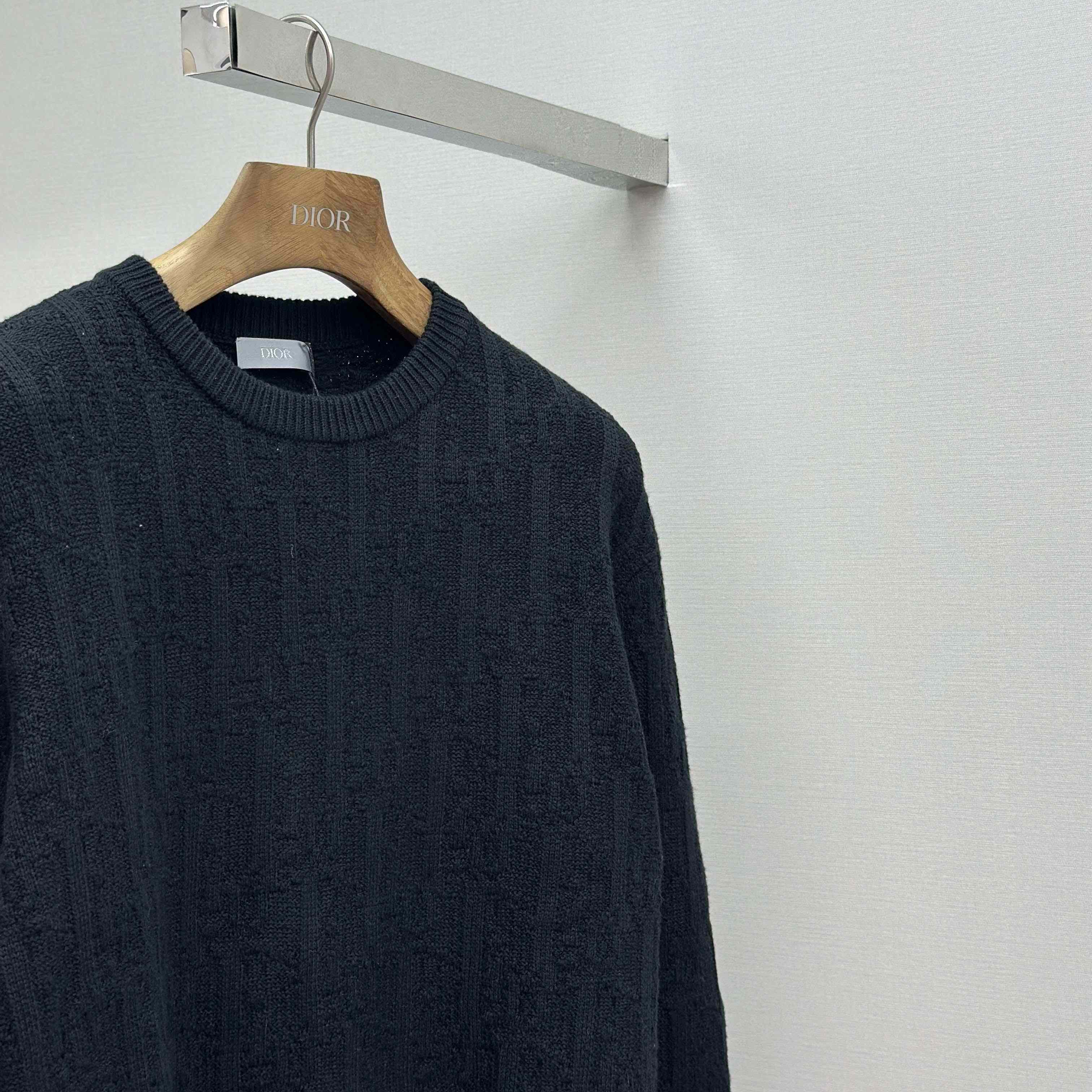 Dior Oblique Sweater Black Cotton-Blend Jacquard - DesignerGu