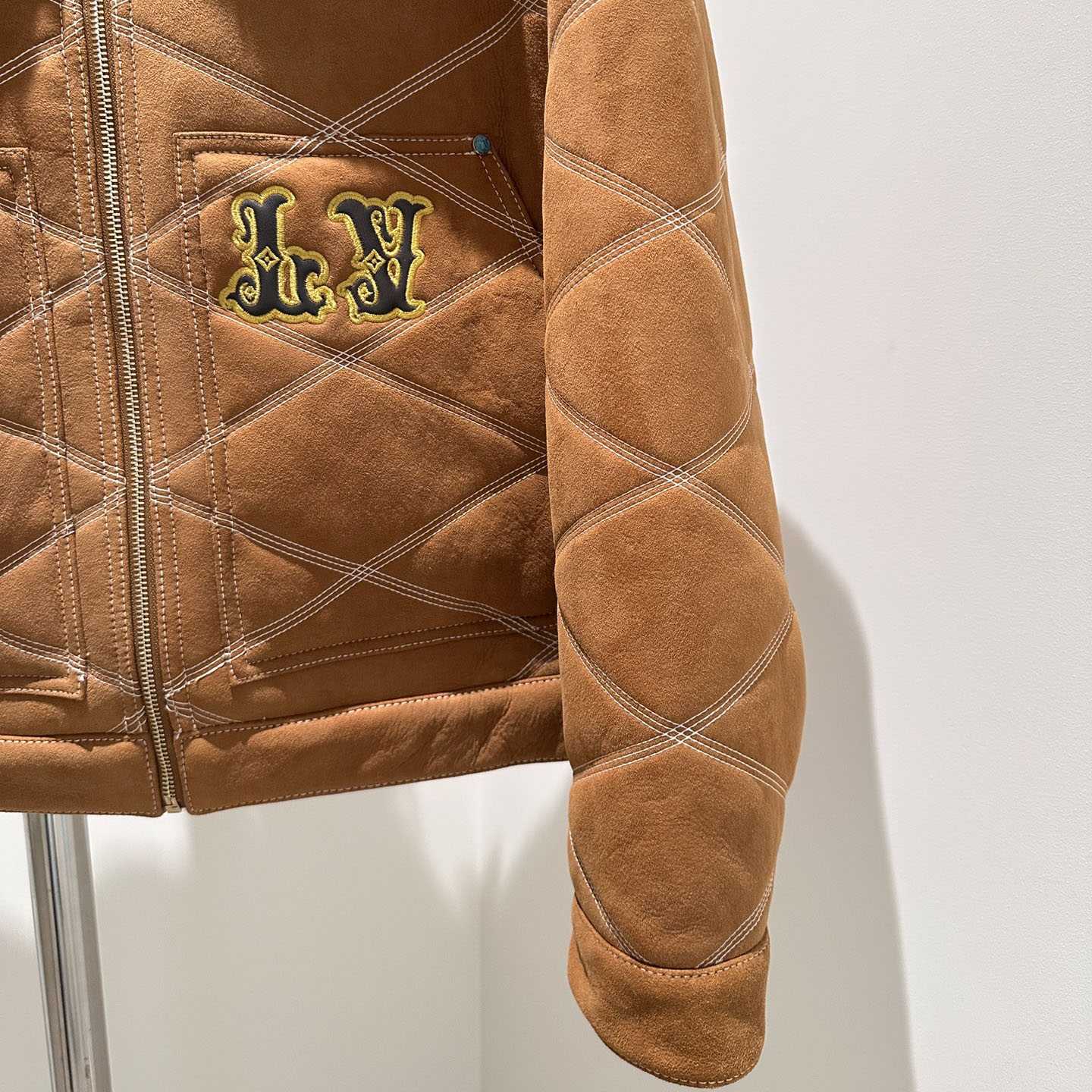 Louis Vuitton Embroidered Shearling Workwear Blouson - DesignerGu