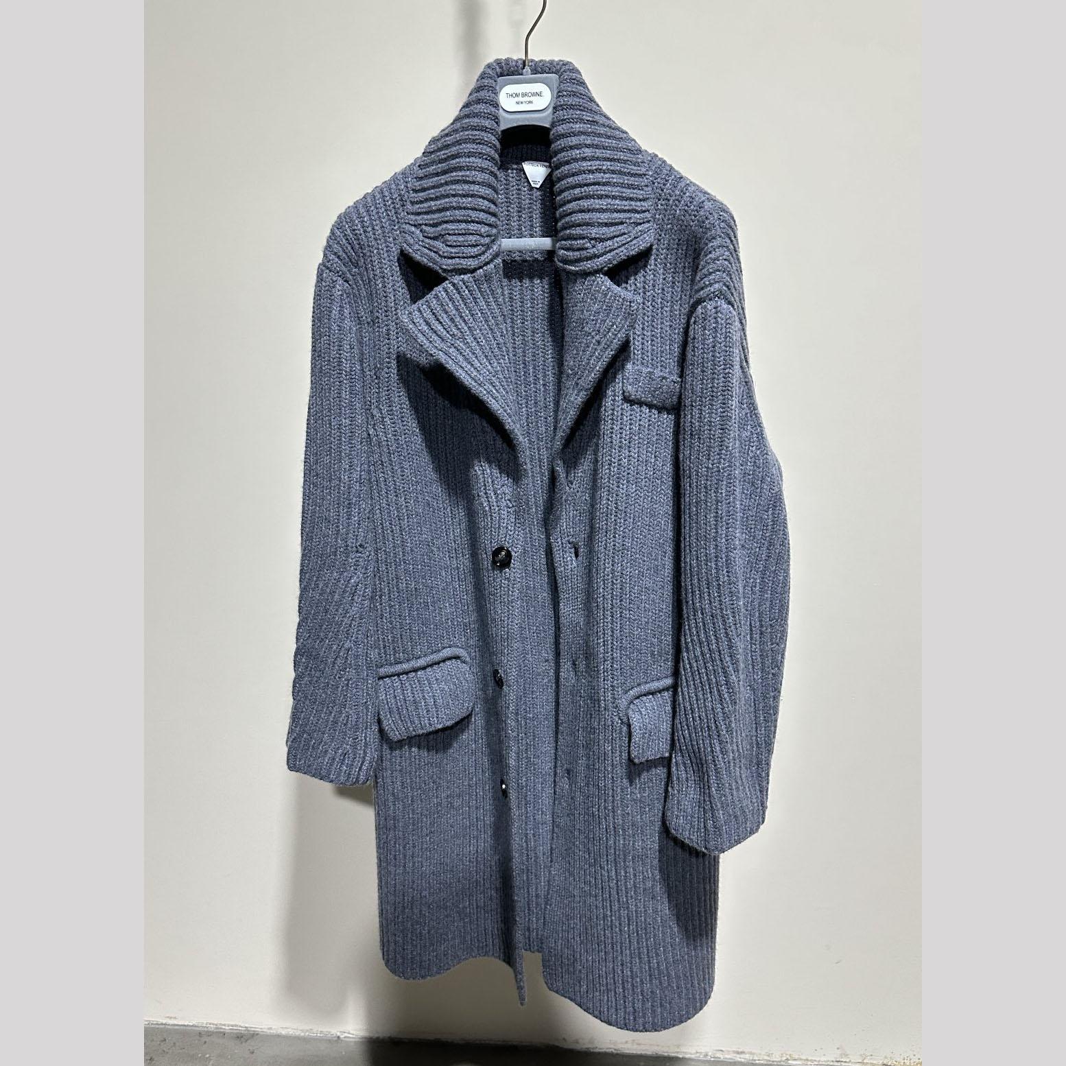 Bottega Veneta Gray Felted Coat - DesignerGu