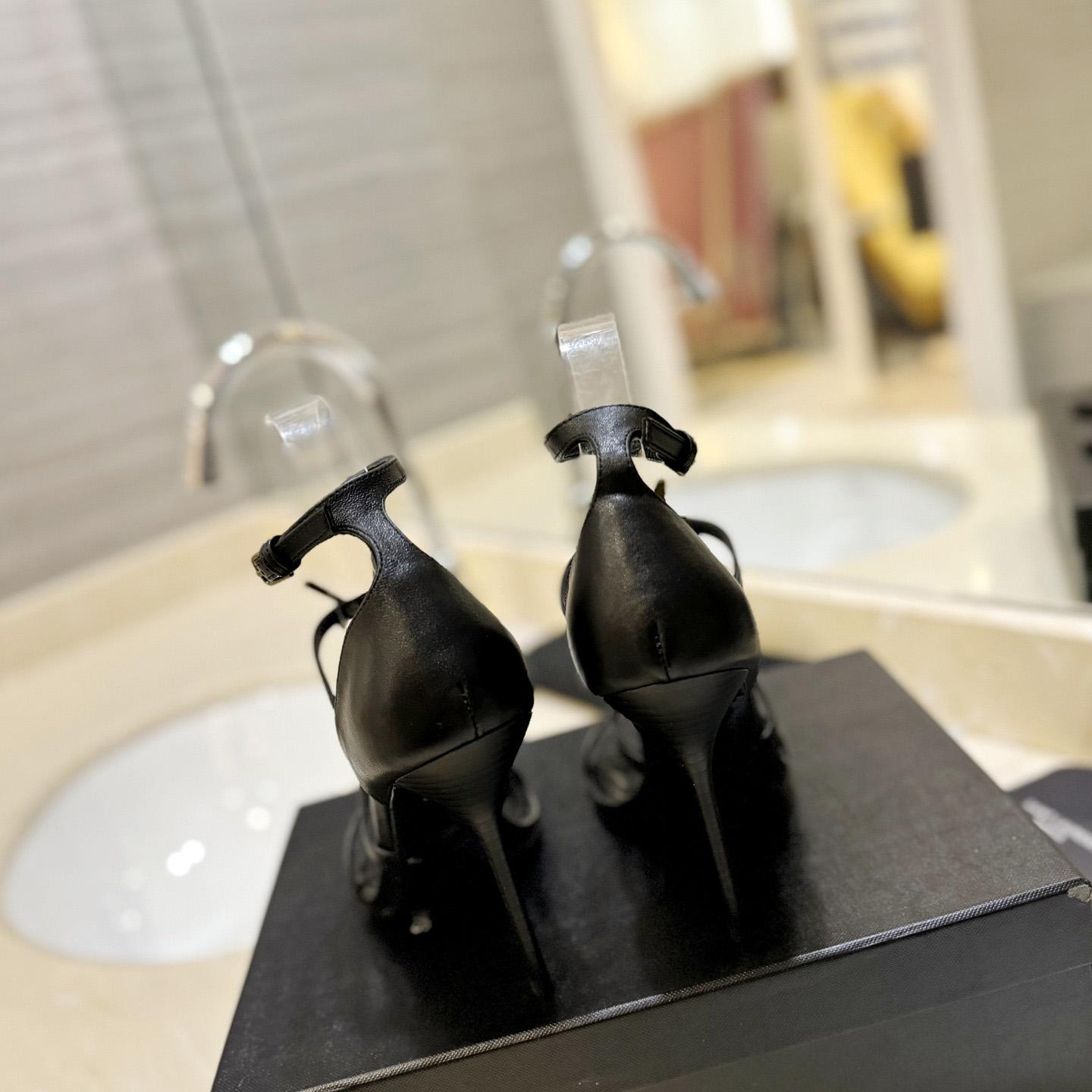 Saint Laurent Cassandra Sandals In Patent Leather - DesignerGu