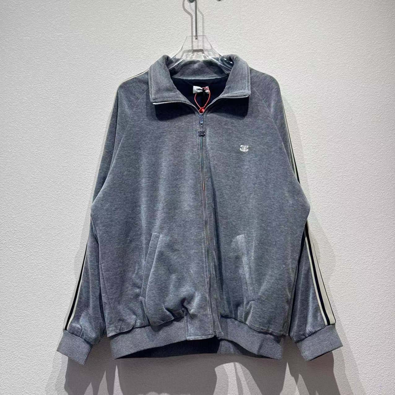 Celine Tracksuit Jacket In Velvet Cotton - DesignerGu