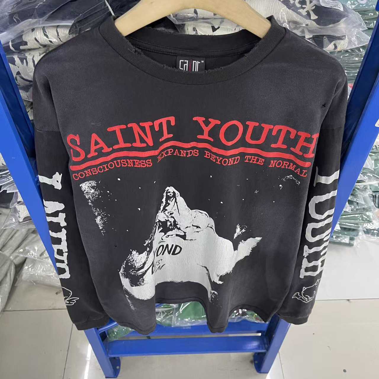 Saint Michael Saint Youth Beyond Long Sleeve Tee - DesignerGu