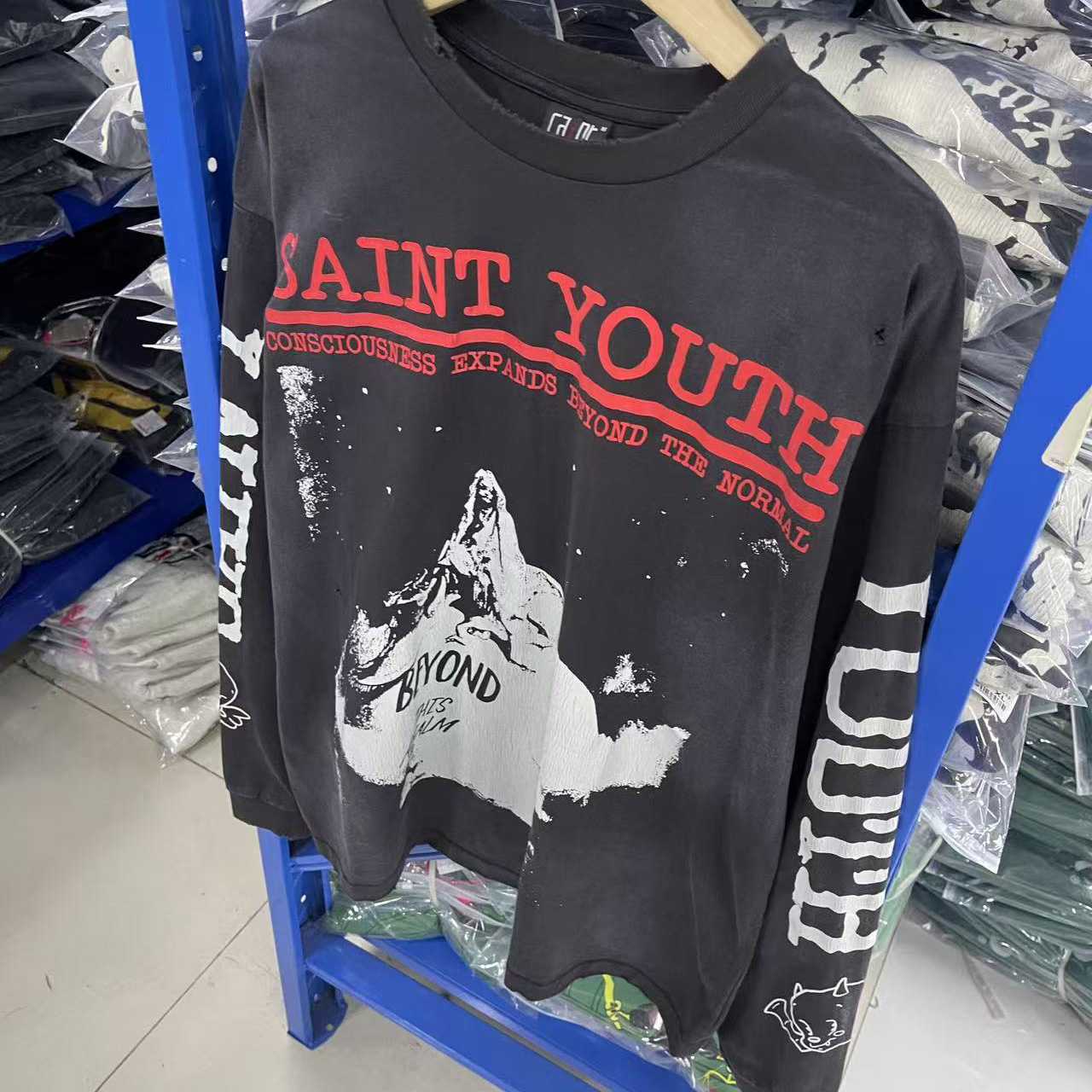 Saint Michael Saint Youth Beyond Long Sleeve Tee - DesignerGu