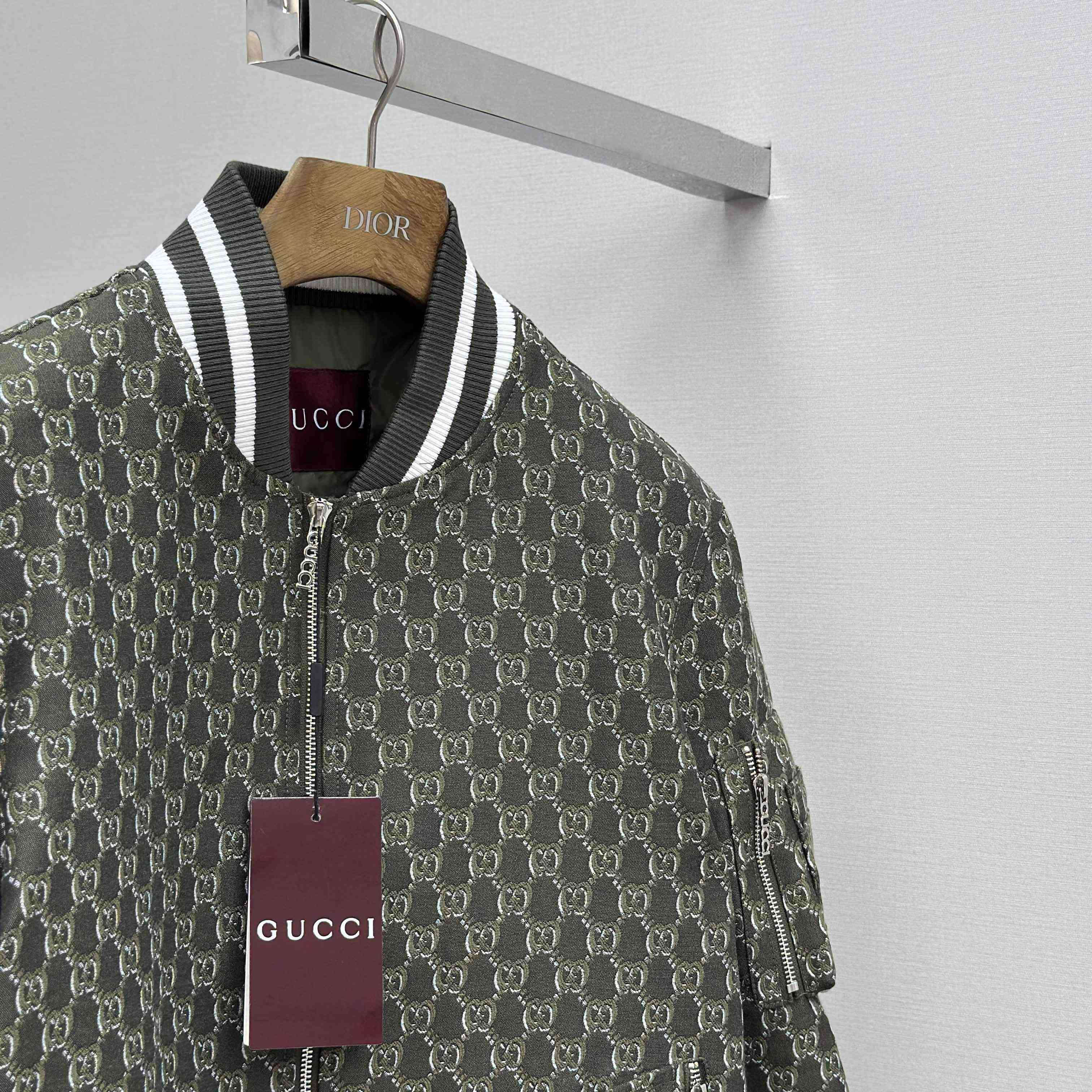 Gucci Logo-Jacquard Padded Cotton-Twill Bomber Jacket - DesignerGu