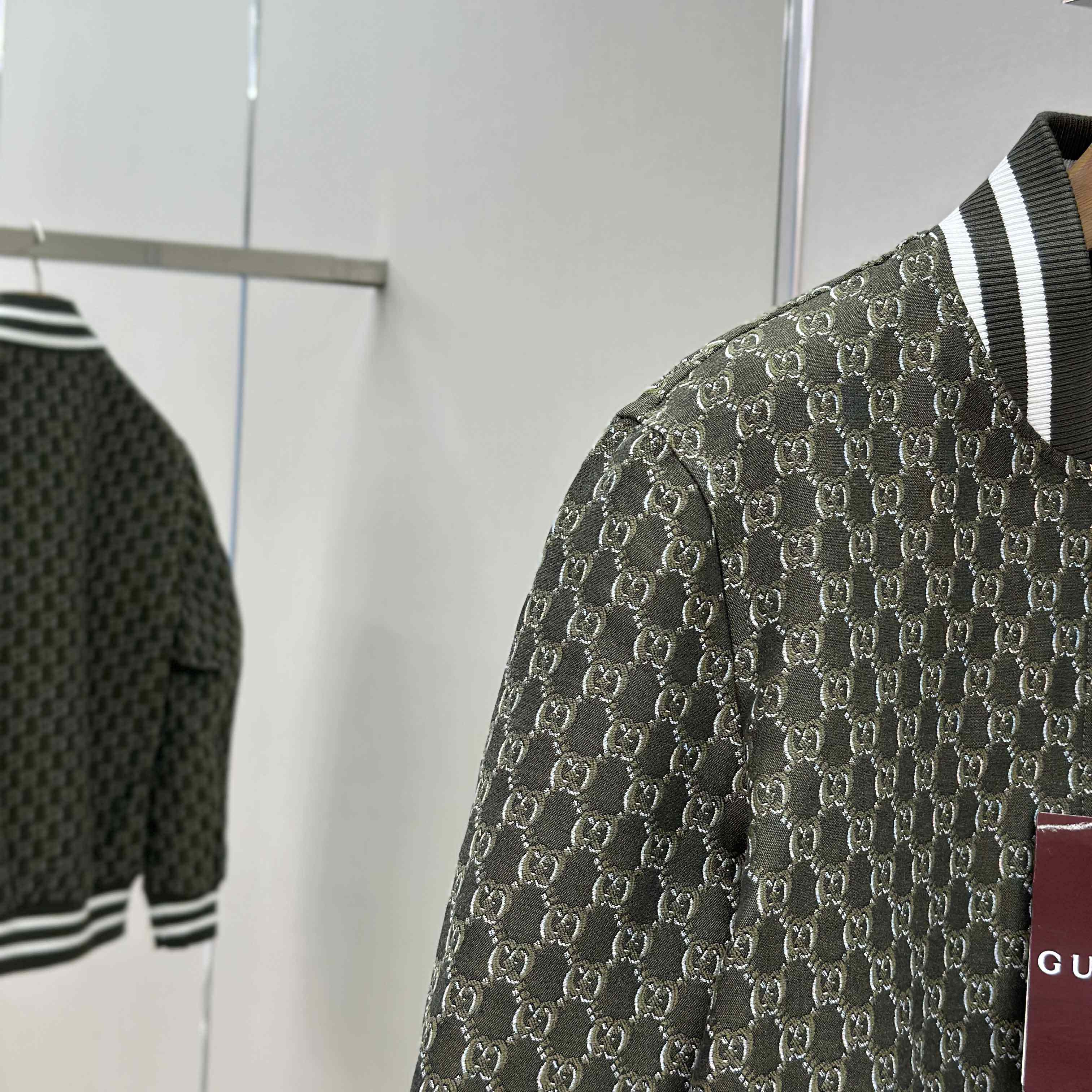 Gucci Logo-Jacquard Padded Cotton-Twill Bomber Jacket - DesignerGu