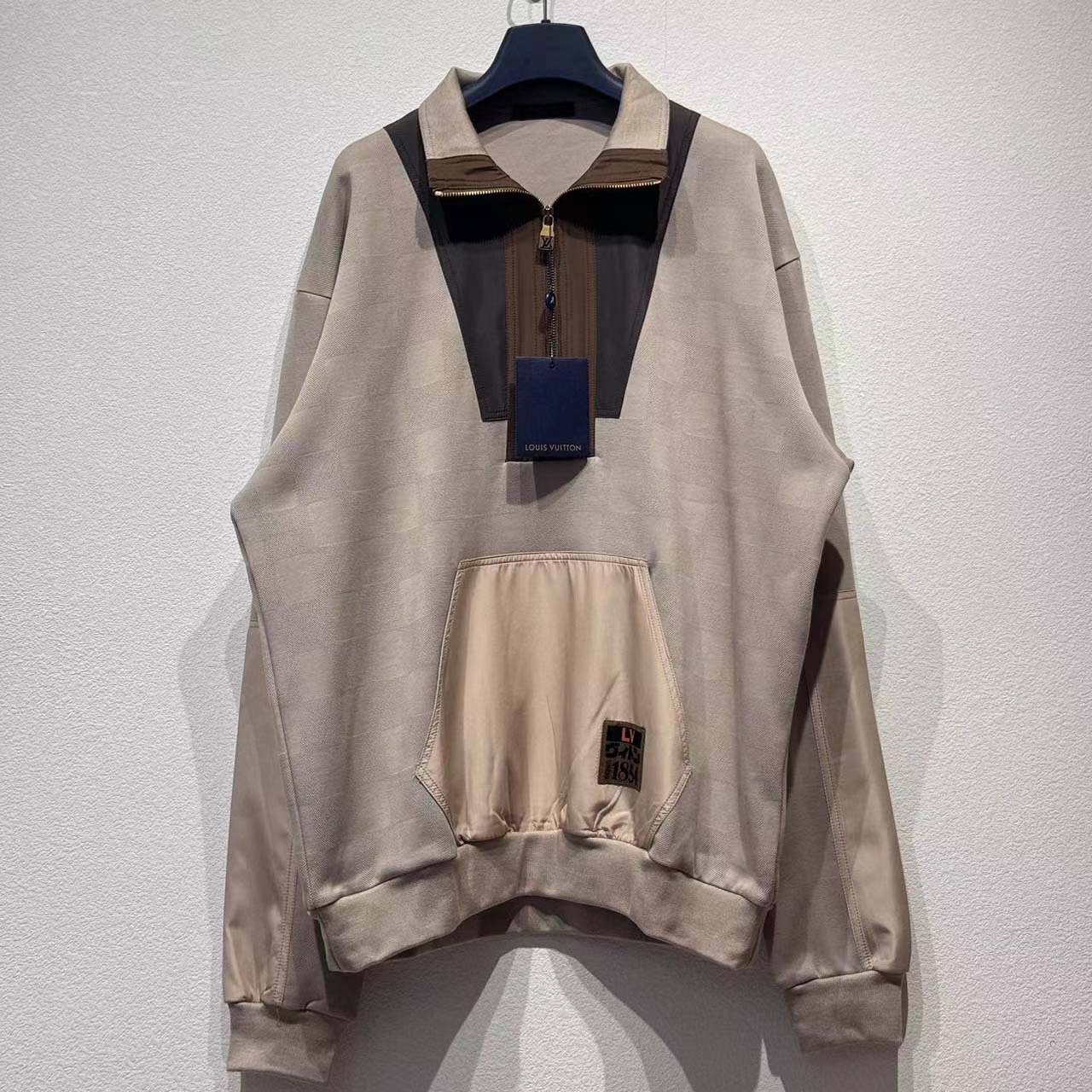 Louis Vuitton Damier Hybrid Half-Zip Workwear Pullover   1AIMK2 - DesignerGu