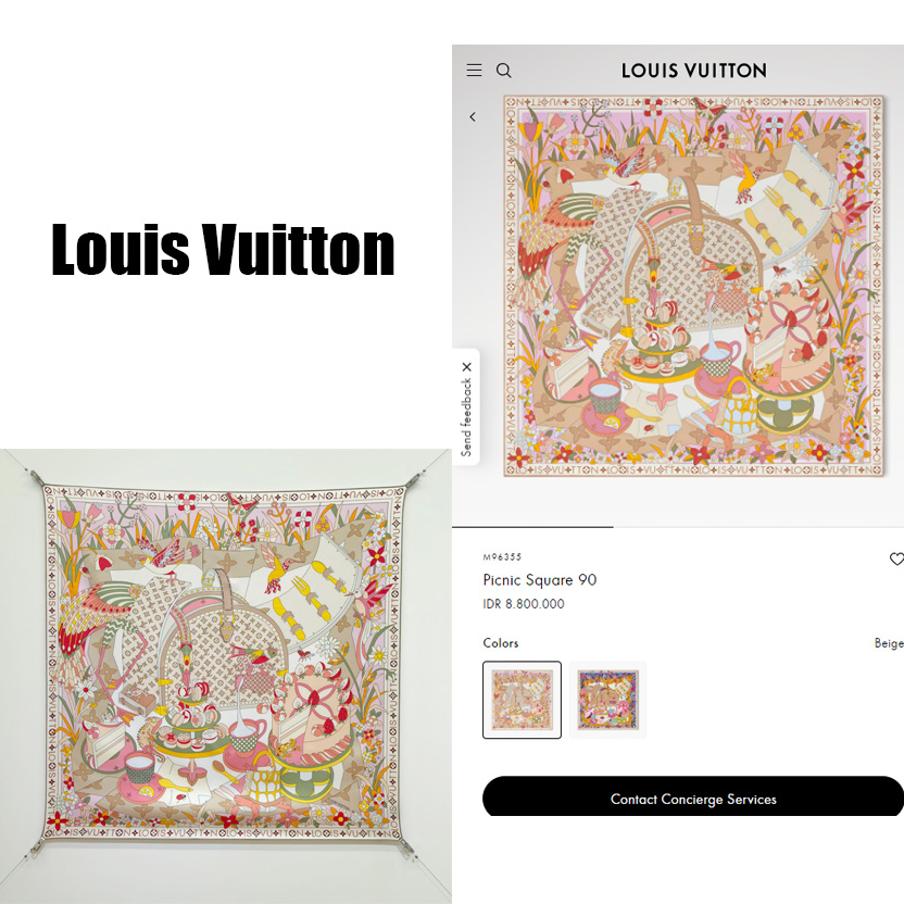 Louis Vuitton Picnic Square 90   M96355 - DesignerGu