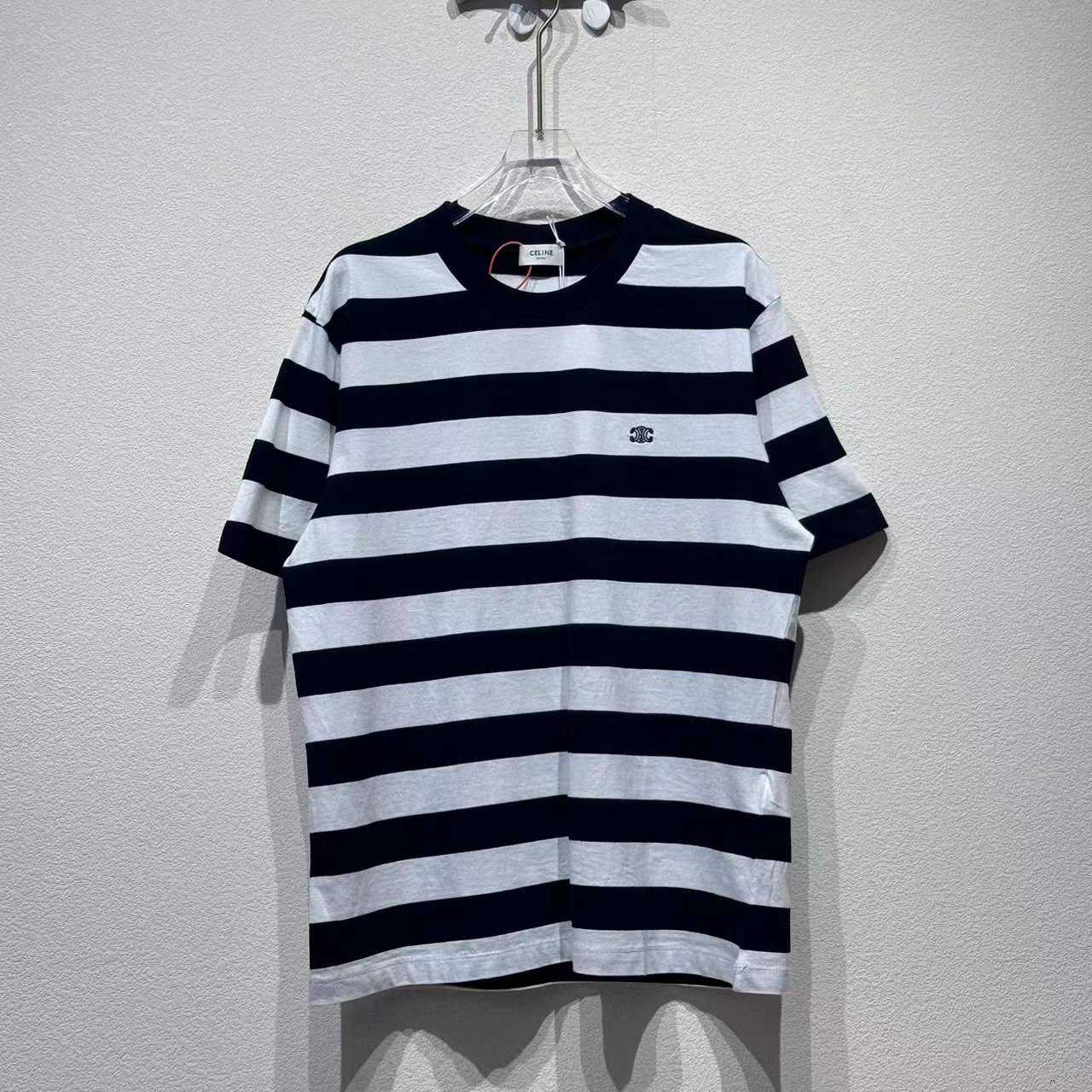 Celine Triomphe Loose T-shirt In Cotton Jersey - DesignerGu
