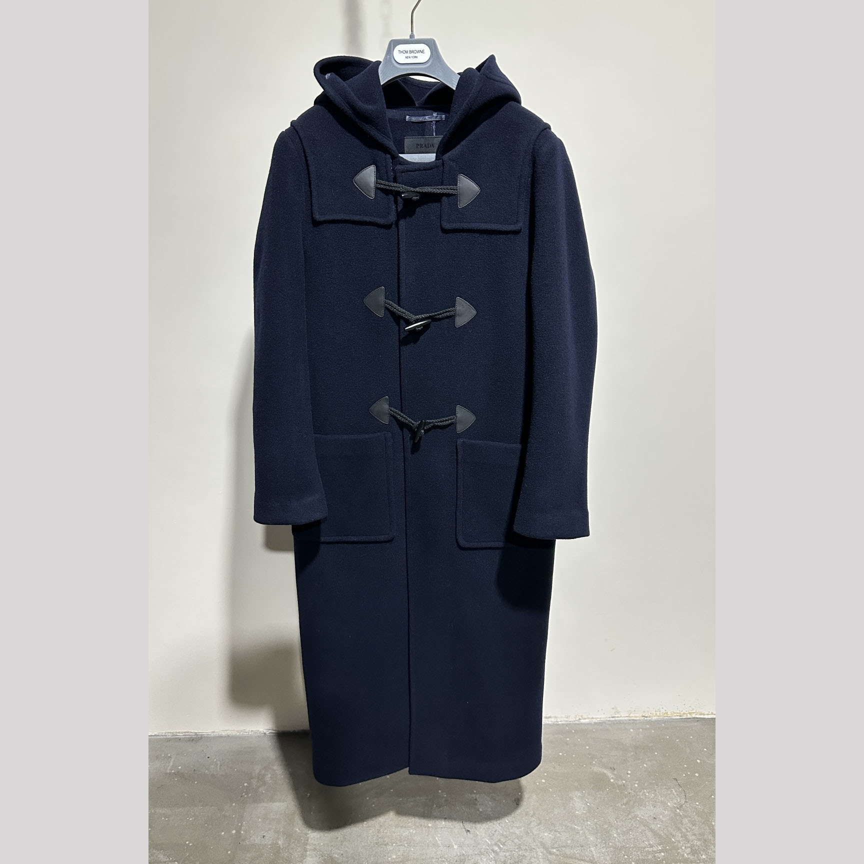 Prada Double-breasted Wool Duffle Coat - DesignerGu