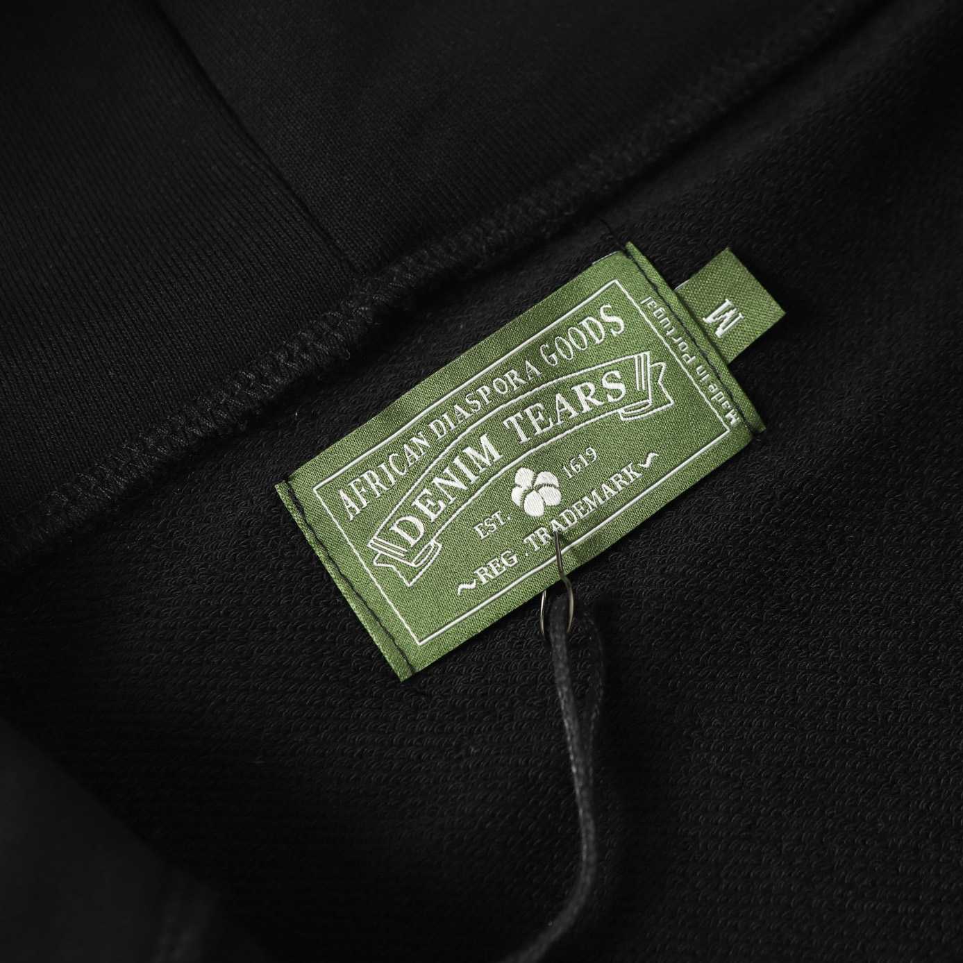 Denim Tears Cotton Wreath Zip Hoodie Black - DesignerGu