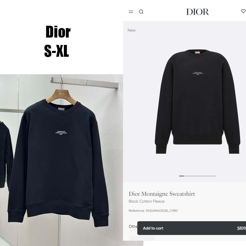 Dior Montaigne Sweatshirt   - DesignerGu
