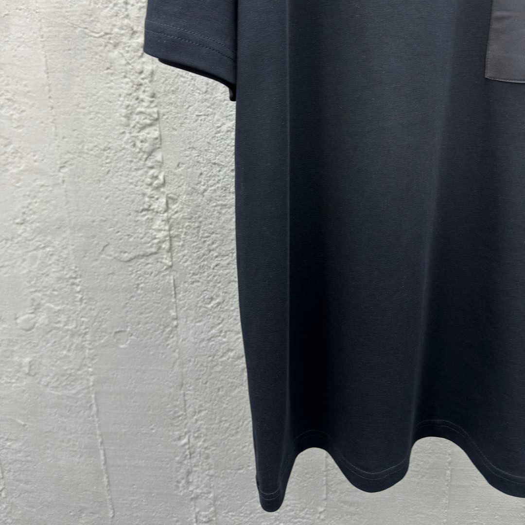 Prada Stretch Cotton Polo Shirt With Re-Nylon Details - DesignerGu