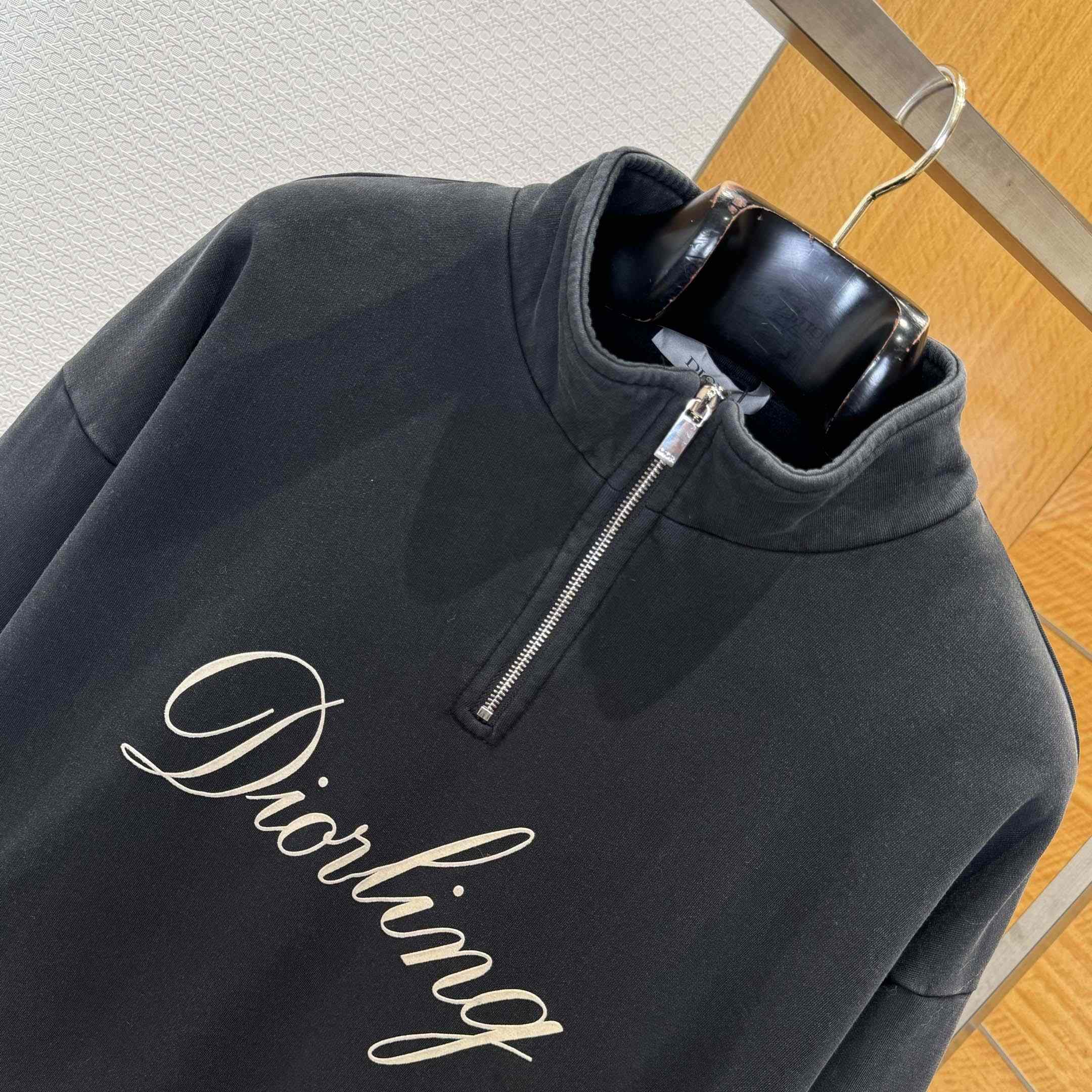 Dior Diorling Sweatshirt With Zipped Collar  - DesignerGu
