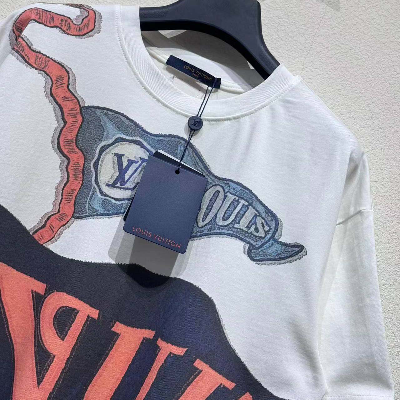 Louis Vuitton Intarsia Graphic T-Shirt   1AIHZZ - DesignerGu