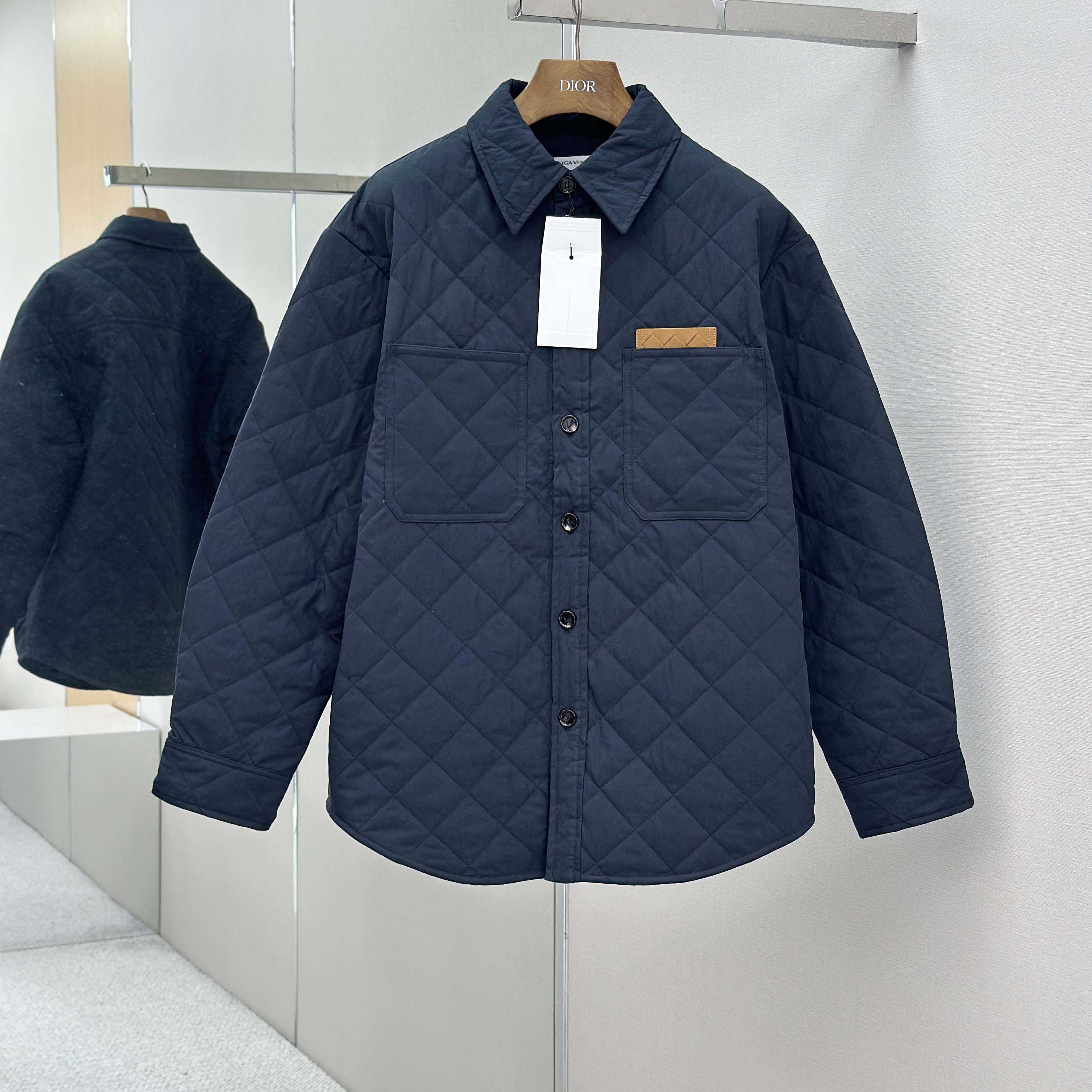 Bottega Veneta Quilted Cotton Overshirt - DesignerGu