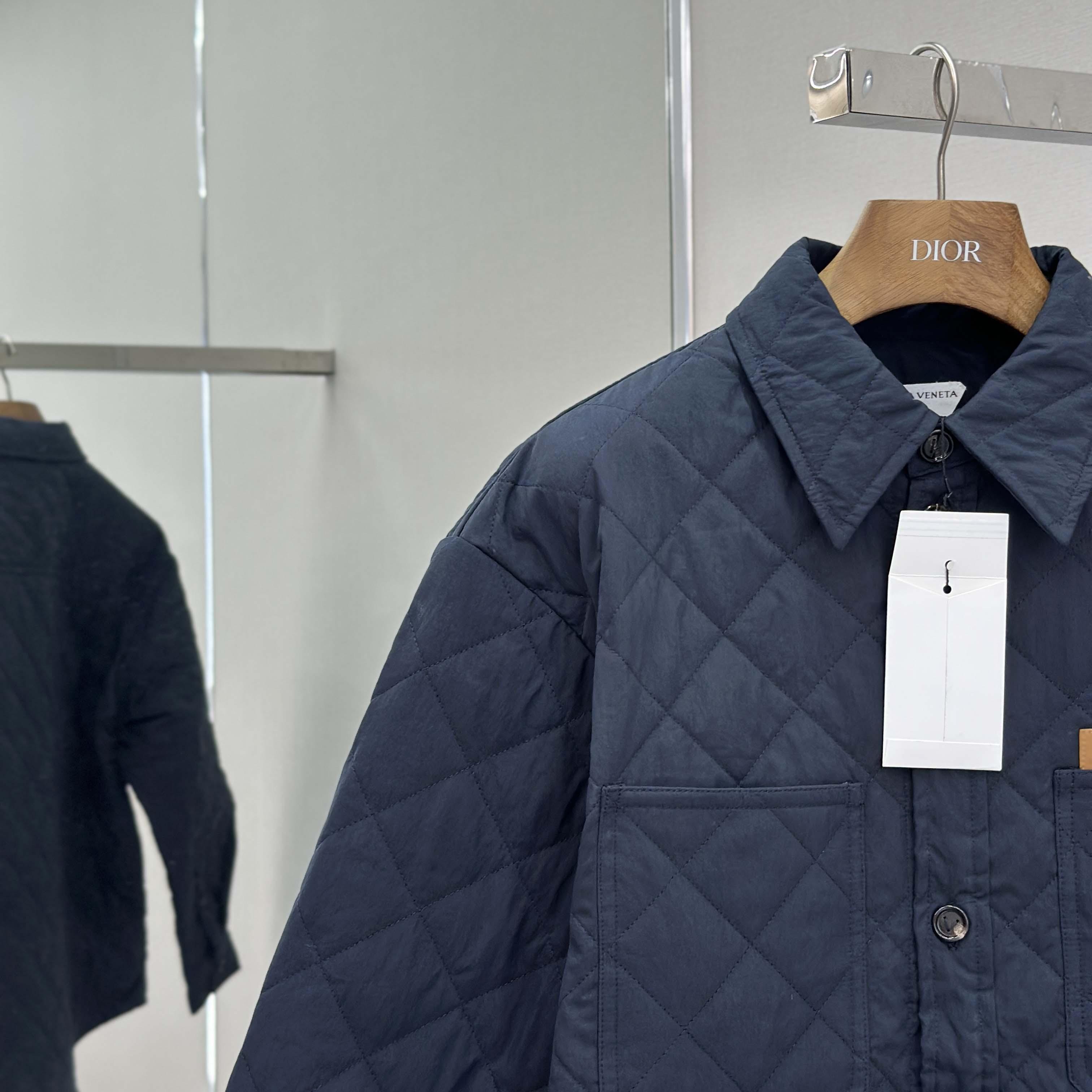 Bottega Veneta Quilted Cotton Overshirt - DesignerGu