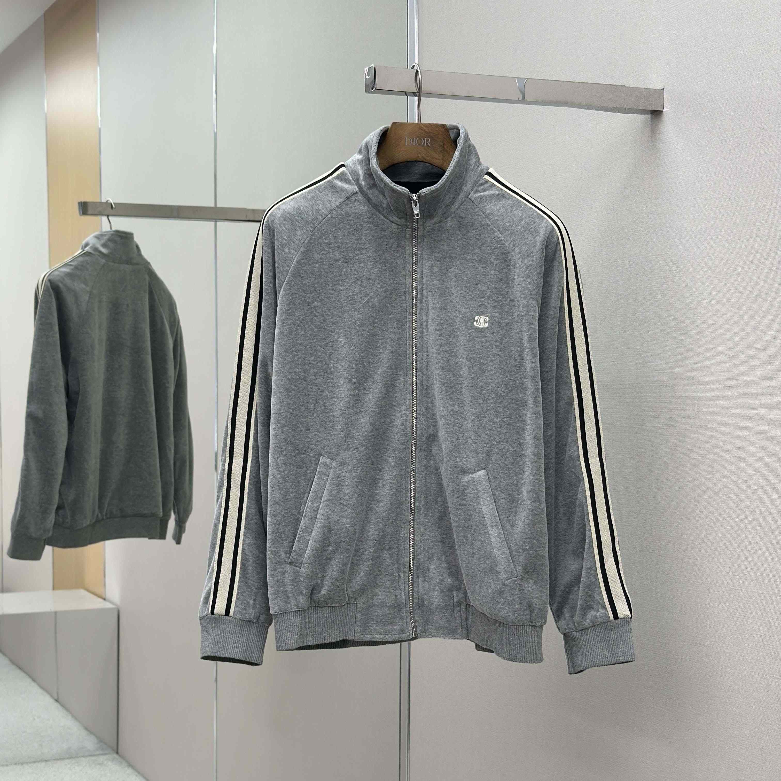 Celine Tracksuit Jacket In Velvet Cotton - DesignerGu