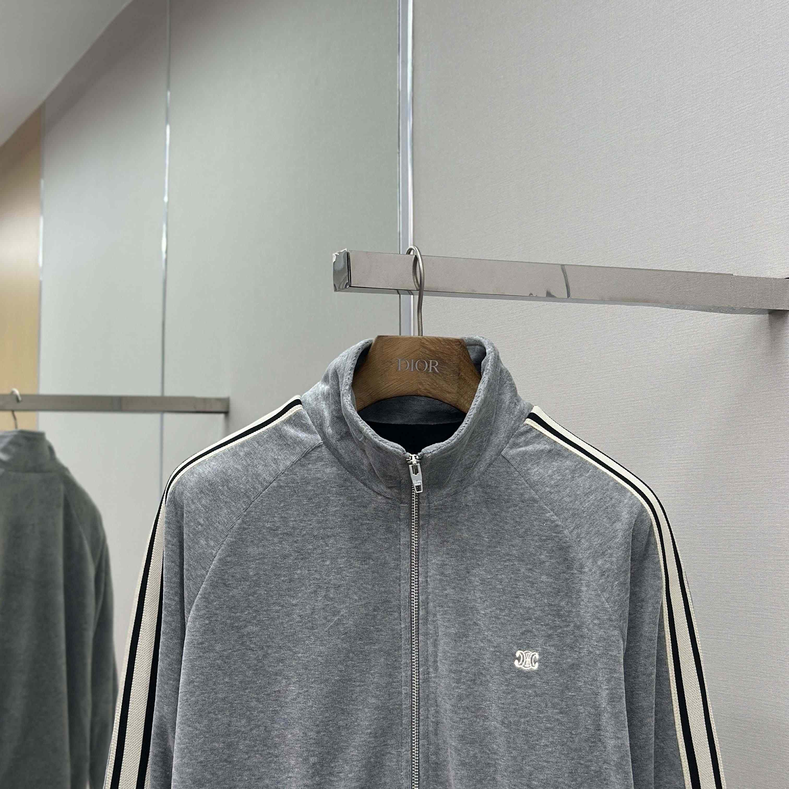 Celine Tracksuit Jacket In Velvet Cotton - DesignerGu