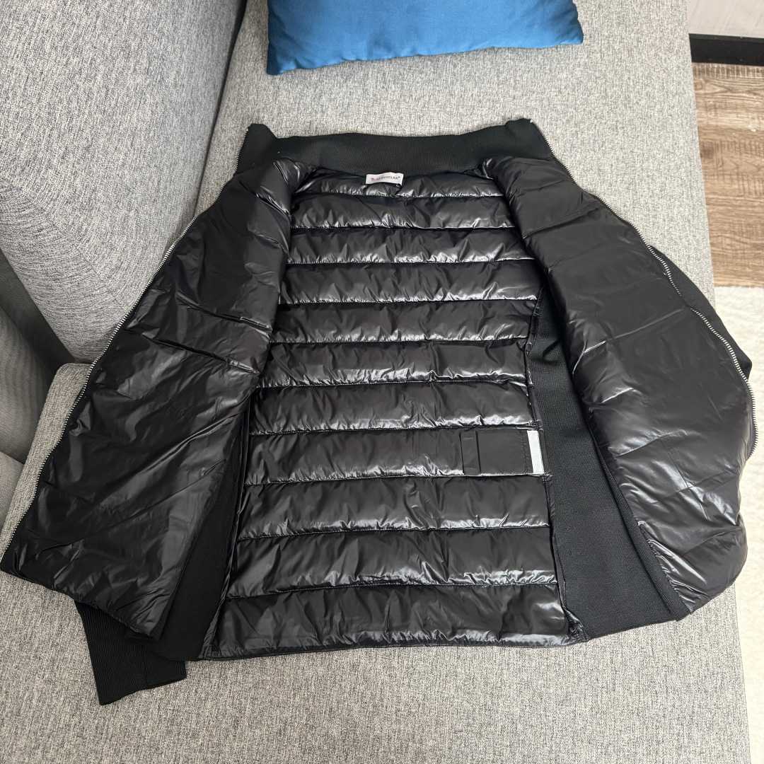 Moncler Padded Wool Zip-Up Cardigan In Black    Z503 - DesignerGu