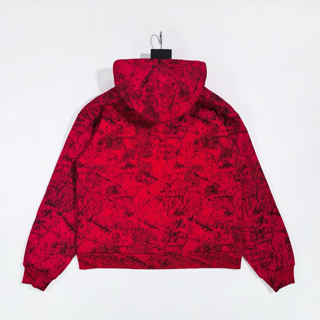 Sp5der OG Tree Camo Hoodie Red - DesignerGu