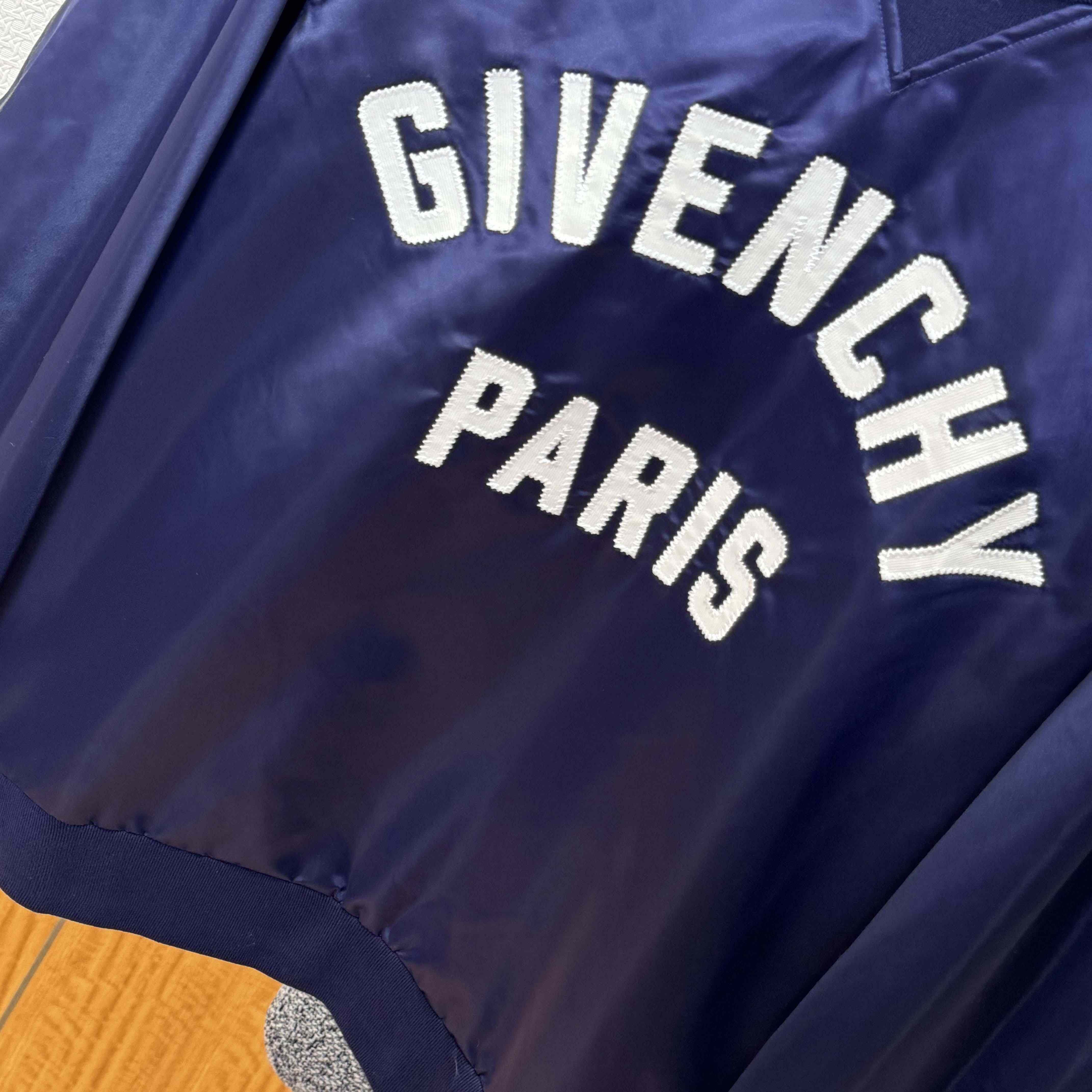 Givenchy Sweatshirt In Satin With Givenchy Paris Embroidery - DesignerGu