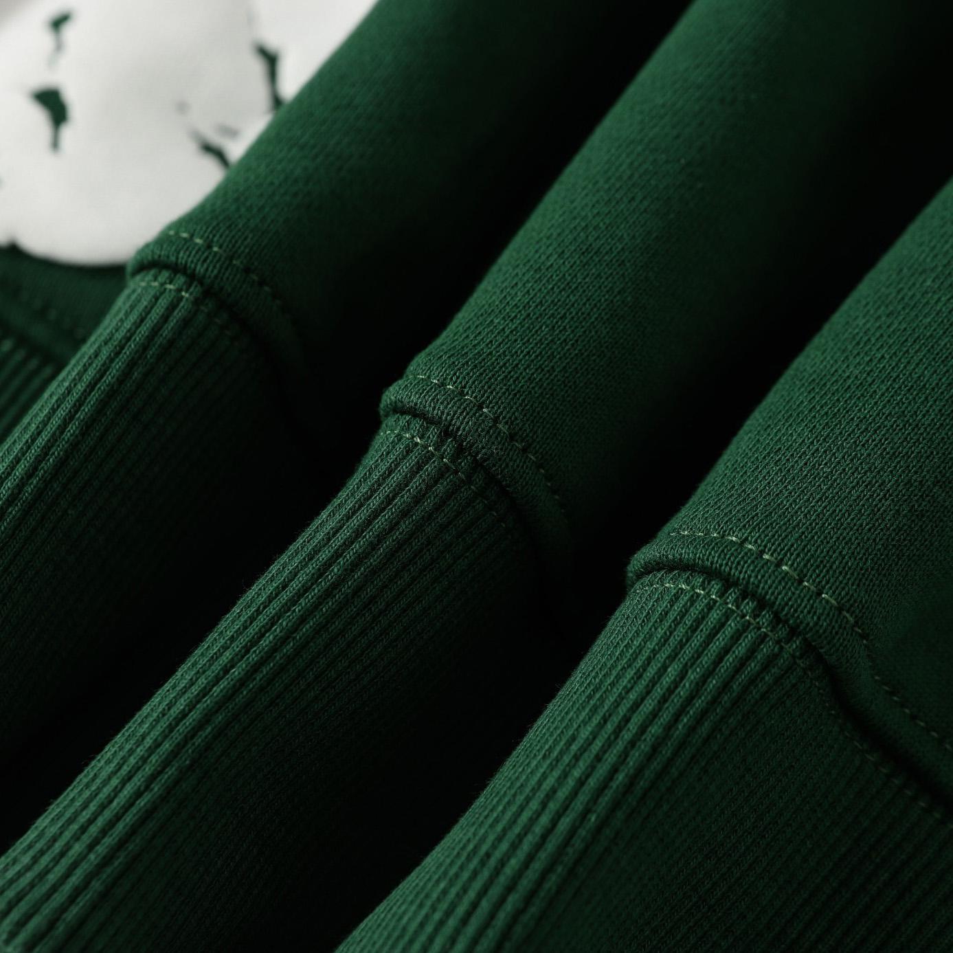 Denim Tears Cotton Wreath Zip Hoodie Green - DesignerGu