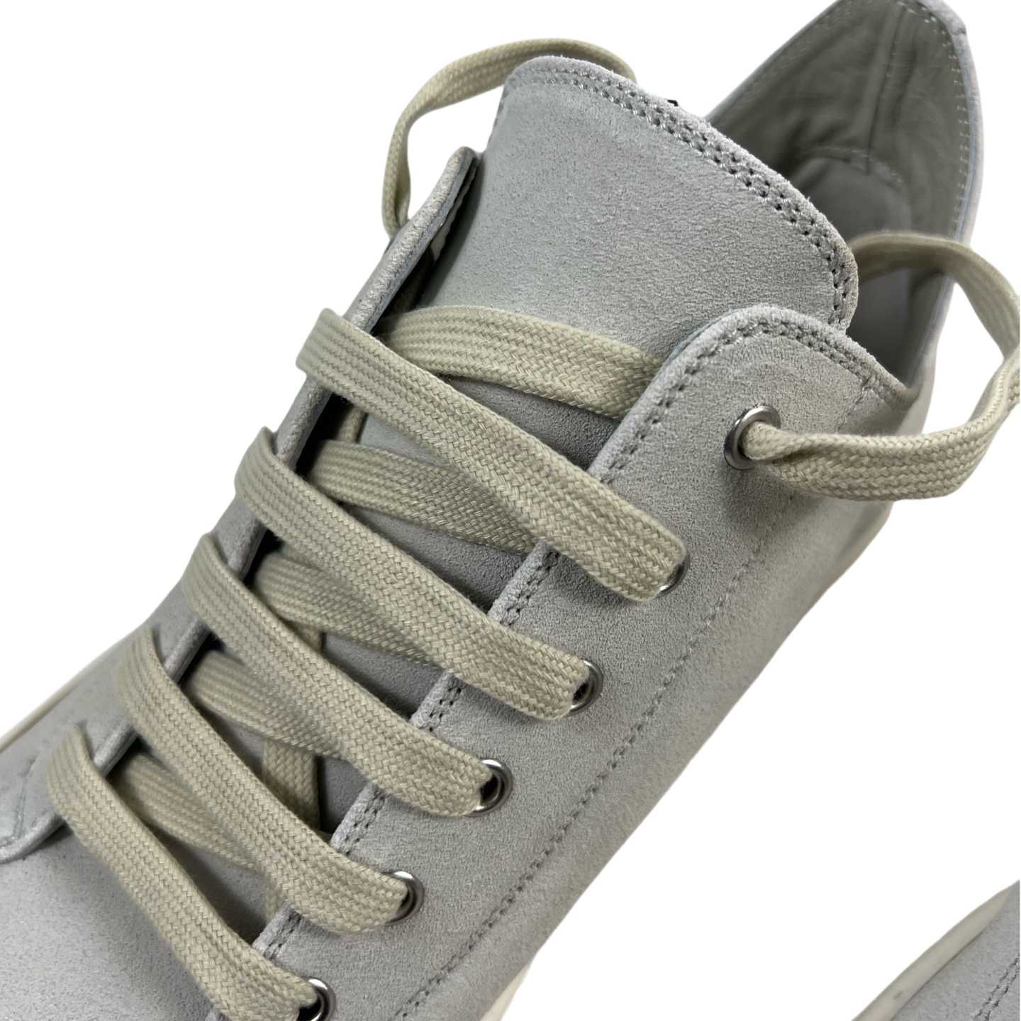 Rick Owens Low Tops Grey Suede Shoes - DesignerGu