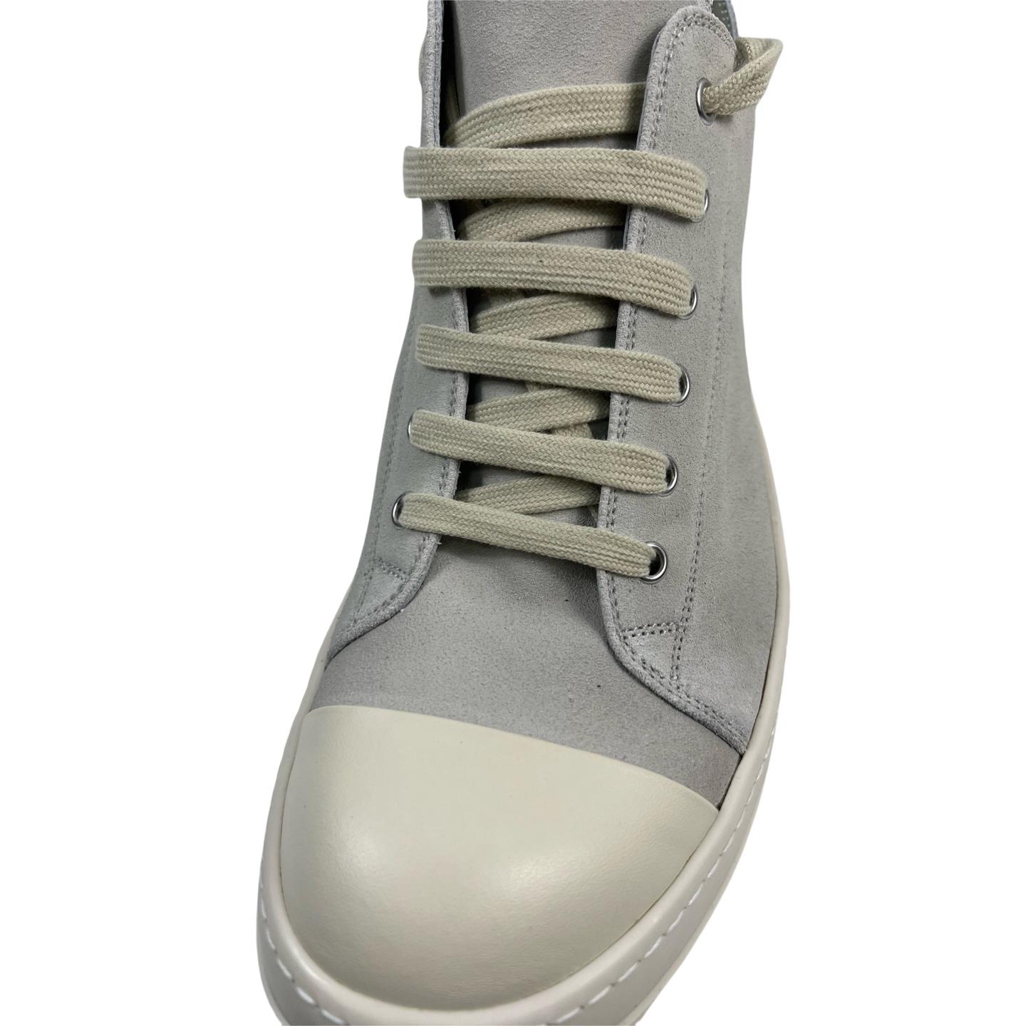 Rick Owens Low Tops Grey Suede Shoes - DesignerGu