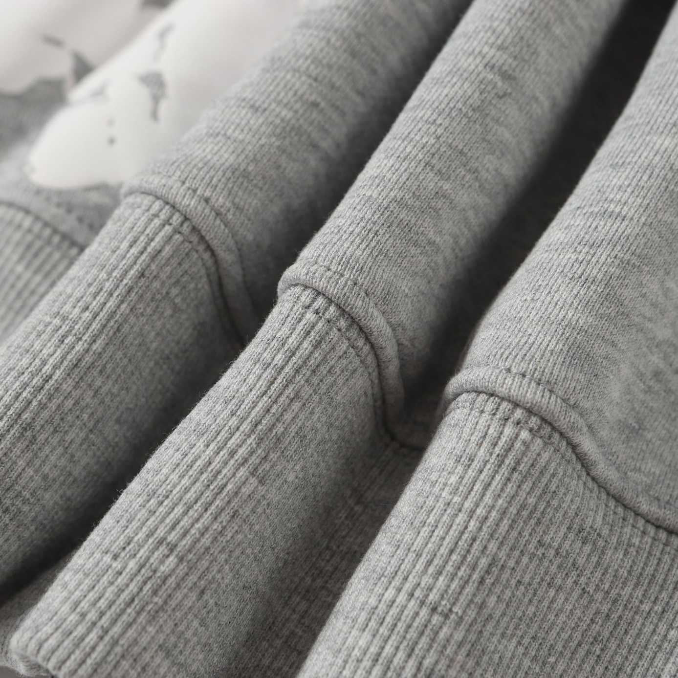 Denim Tears Cotton Wreath Zip Hoodie Grey - DesignerGu