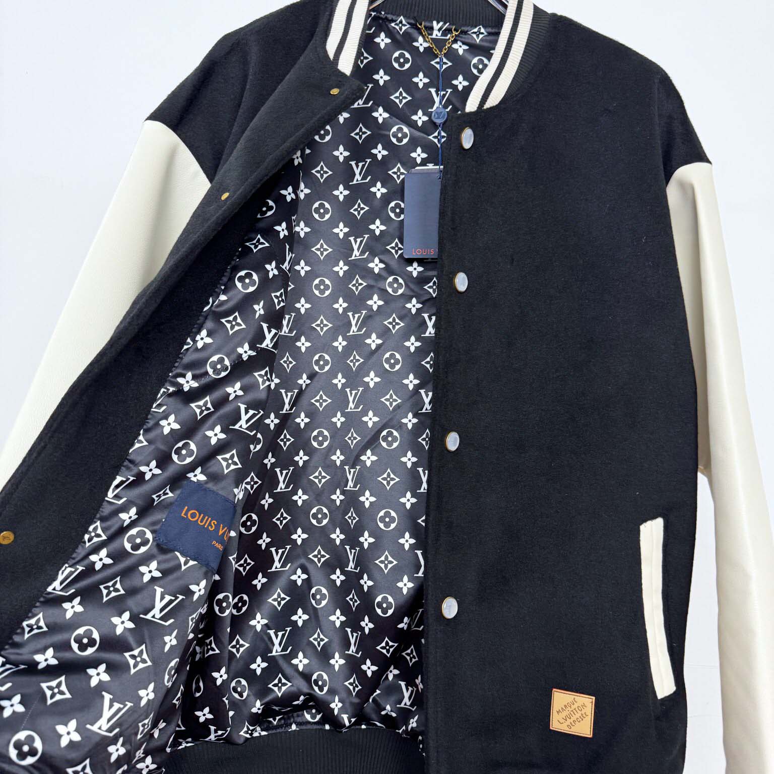 Louis Vuitton Signature Leather Varsity Jacket    - DesignerGu
