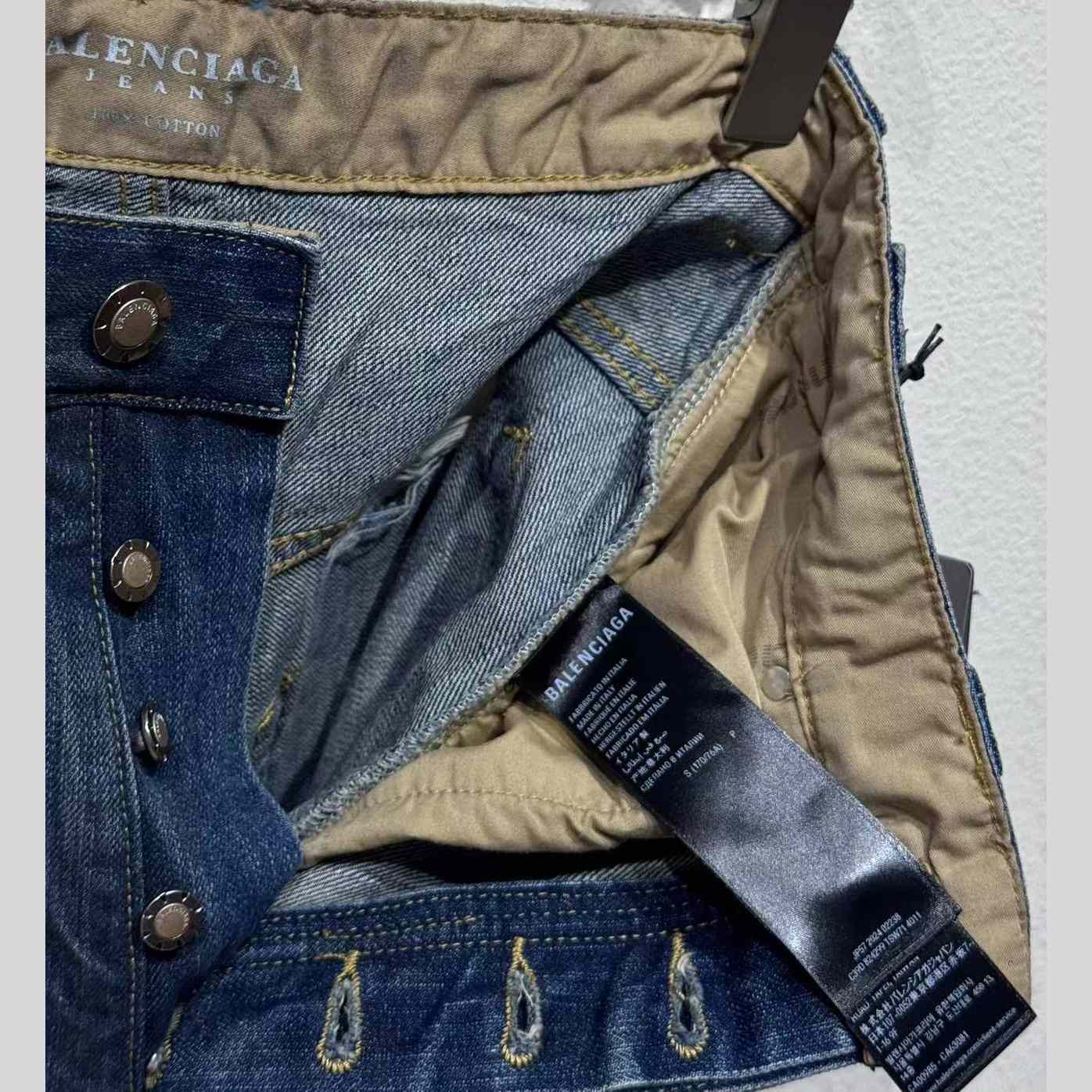 Balenciaga Baggy Pants In Blue Denim - DesignerGu