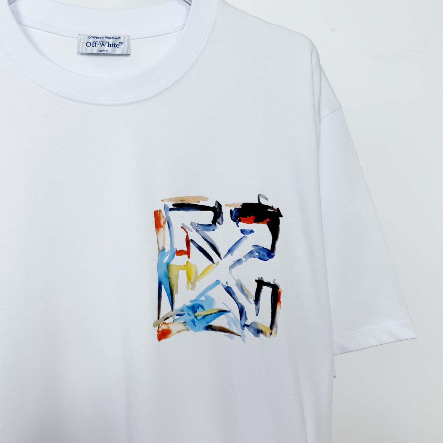 Off-White Boys Watercolour T-Shirt In White - DesignerGu
