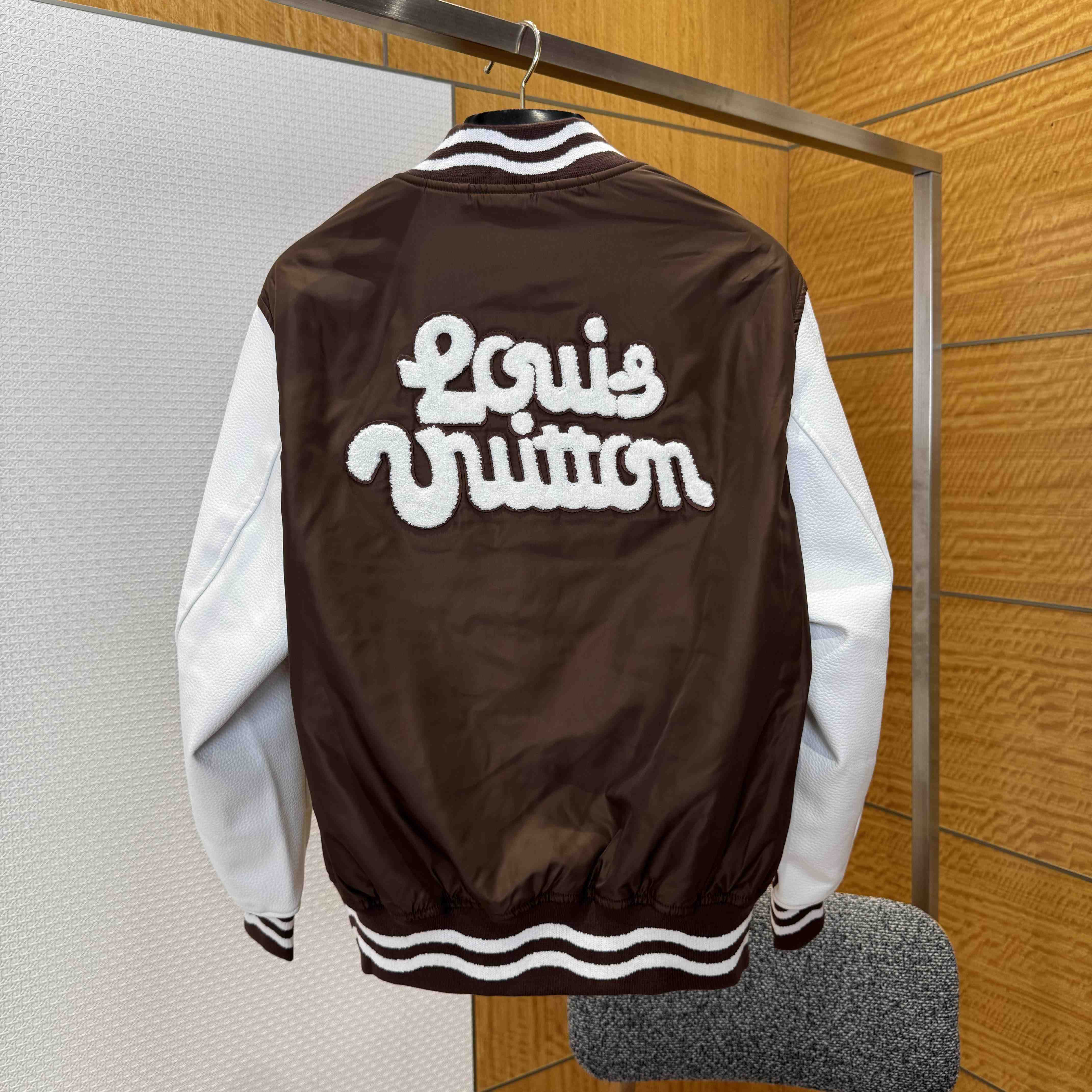 Louis Vuitton Embroidered Varsity Jacket   1AFPWQ - DesignerGu