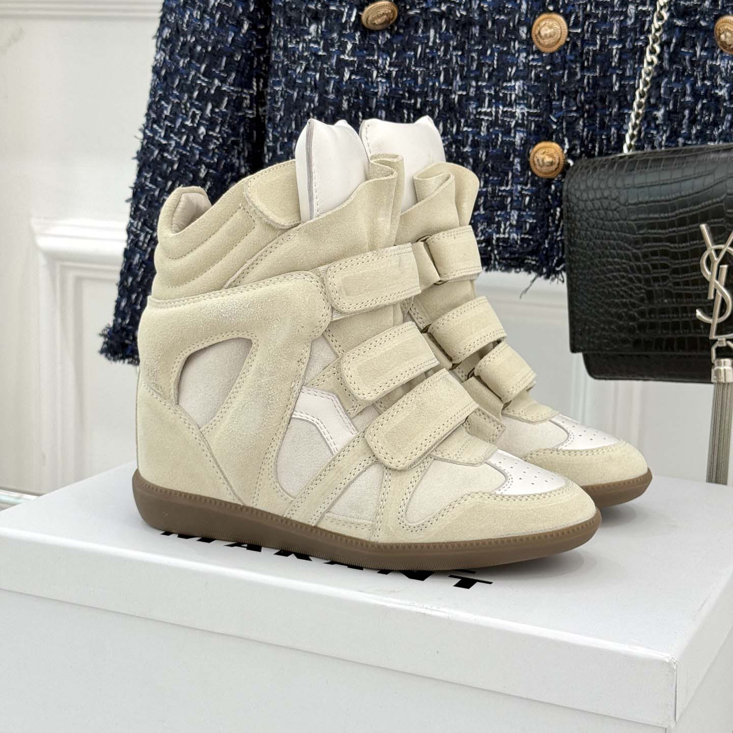 Isabel Marant Balskee High-Top Wedge Sneakers  - DesignerGu