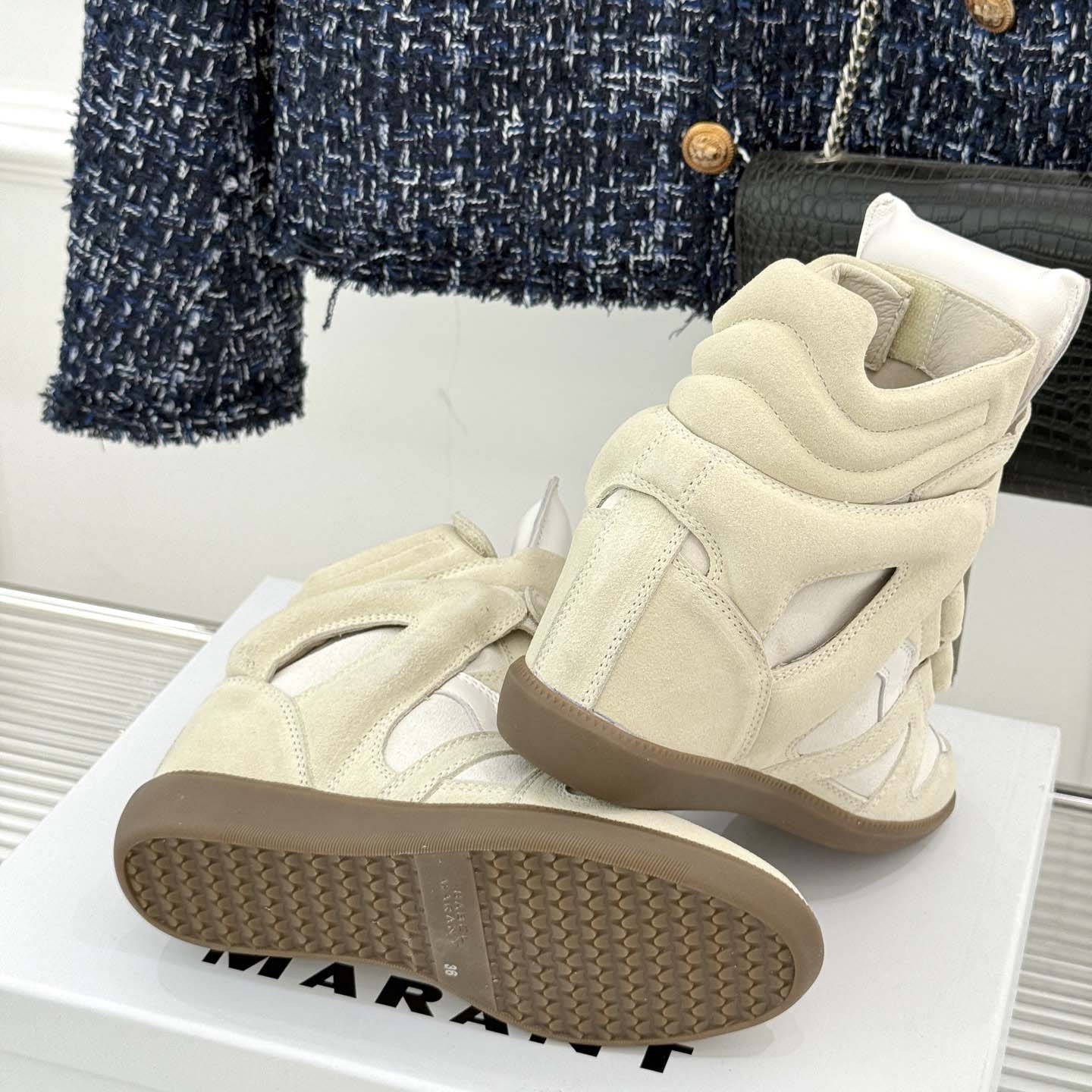 Isabel Marant Balskee High-Top Wedge Sneakers  - DesignerGu