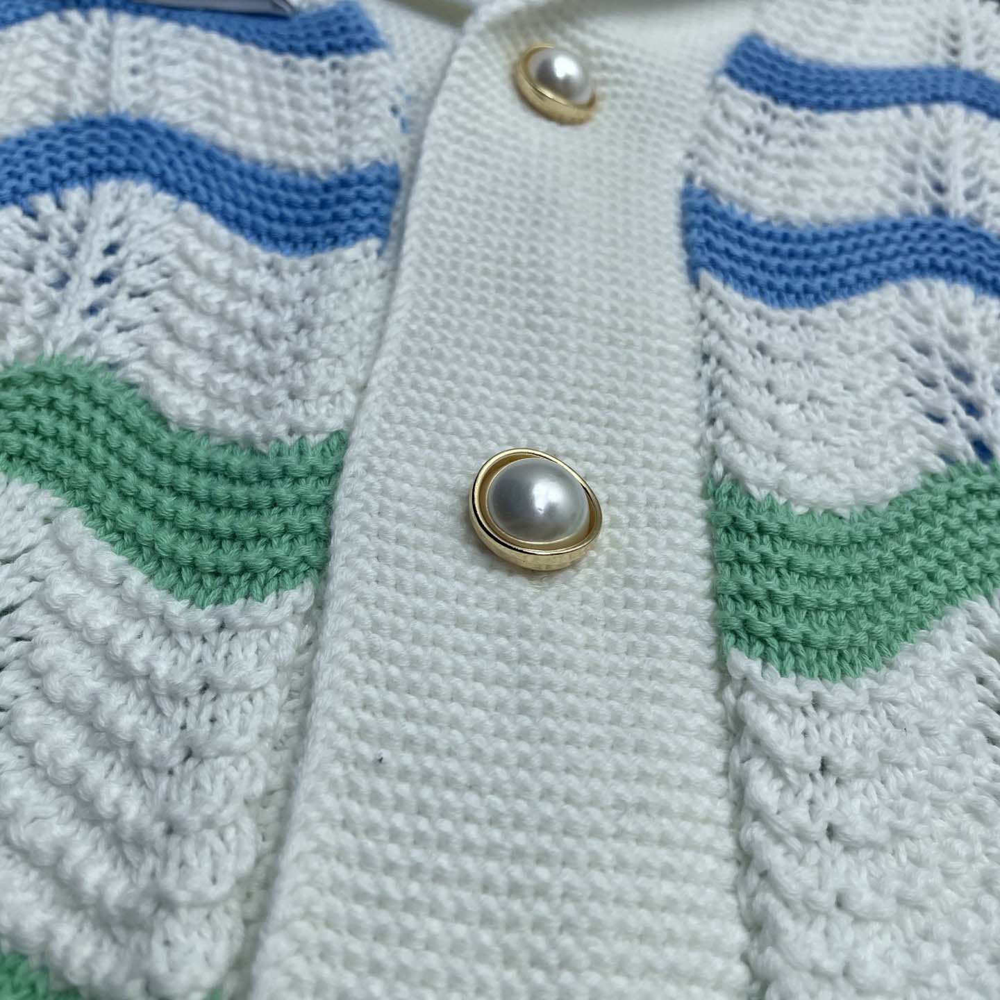 Casablanca Gradient Wave Crochet Shirt   D0107 - DesignerGu