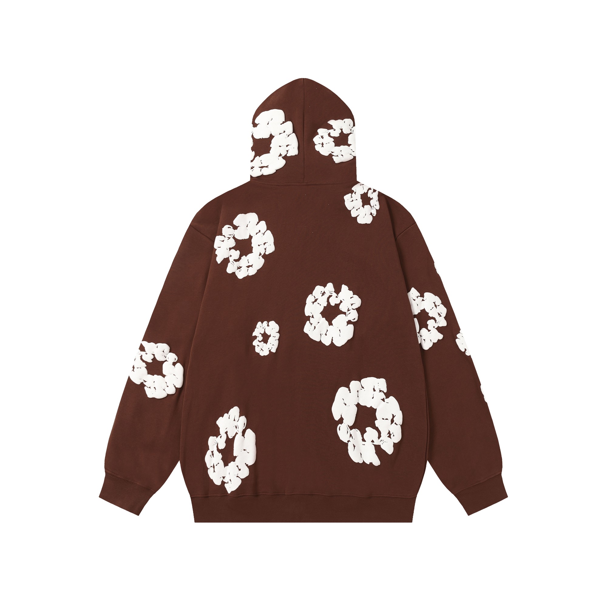 Denim Tears Cotton Wreath Zip Hoodie Brown - DesignerGu