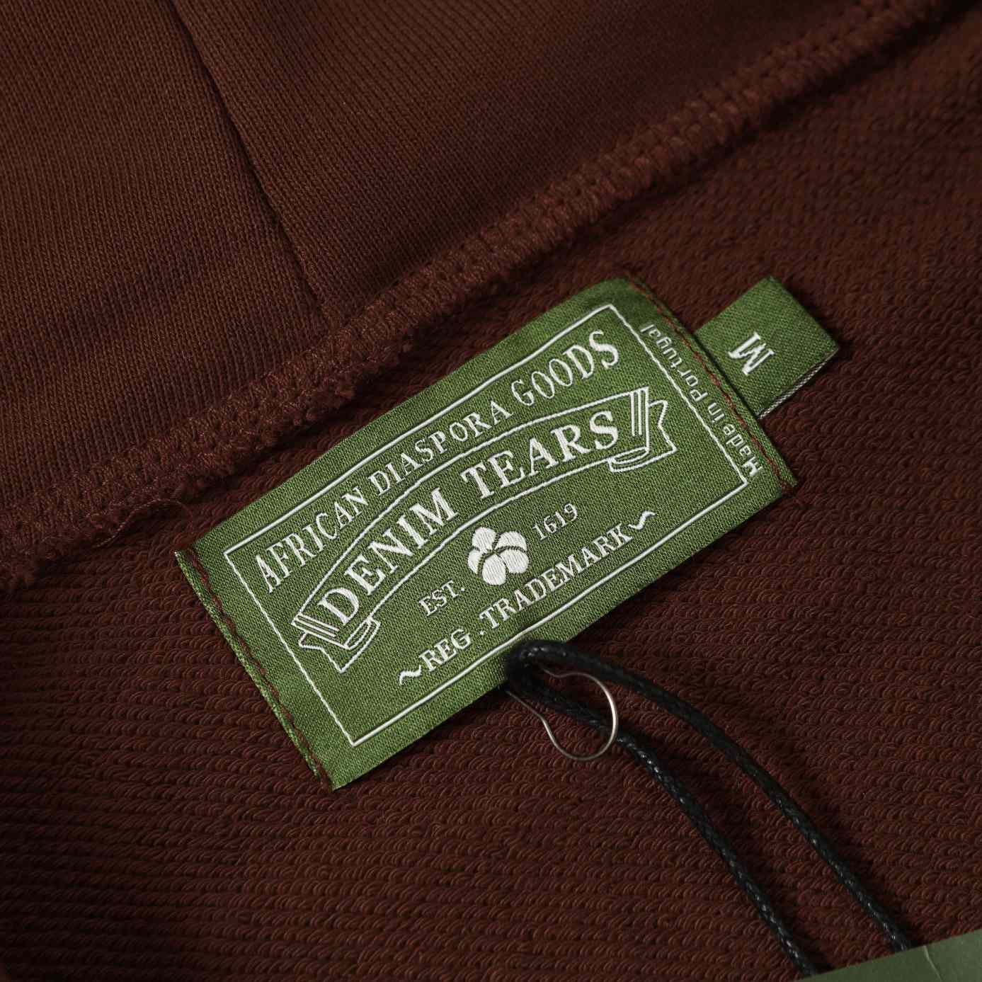 Denim Tears Cotton Wreath Zip Hoodie Brown - DesignerGu