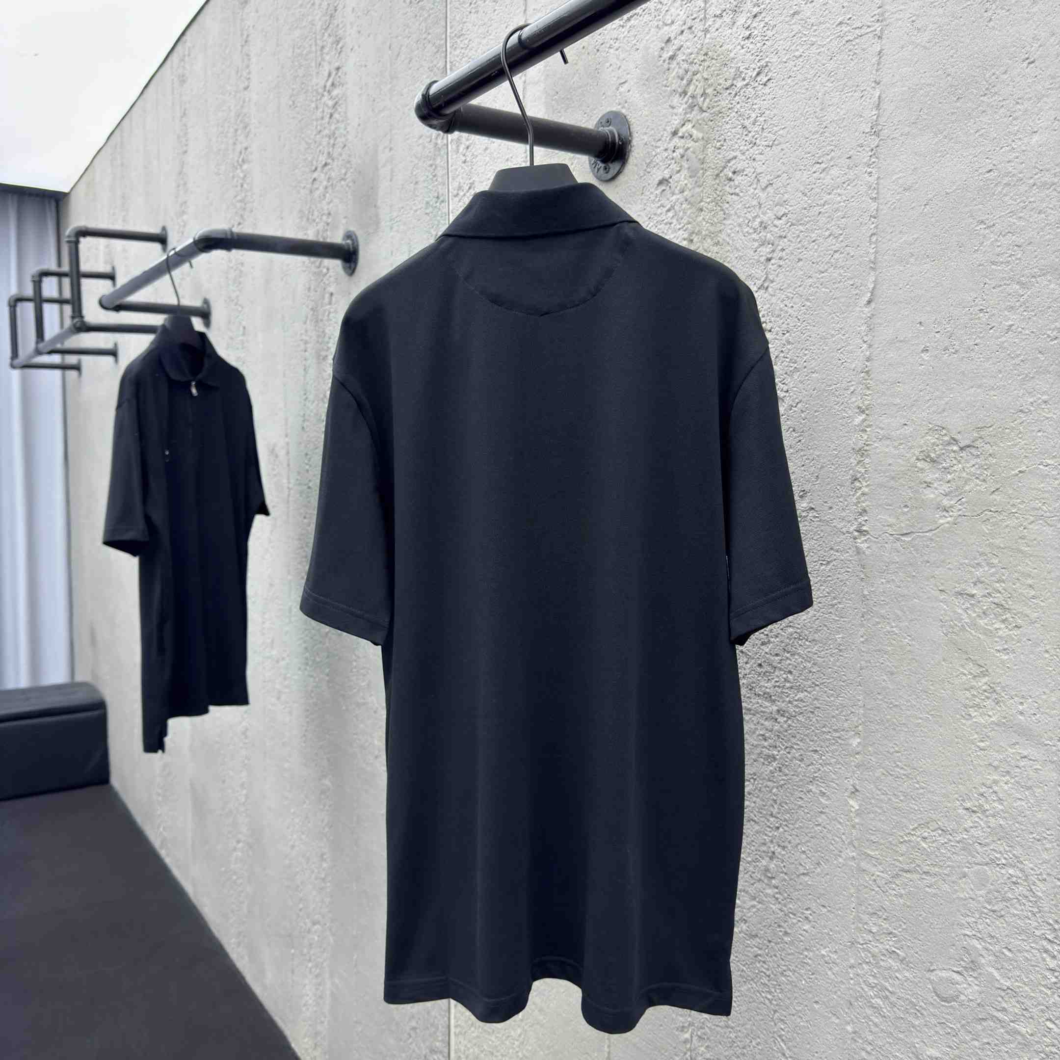 Prada Piqué Polo Shirt With Re-Nylon Details - DesignerGu