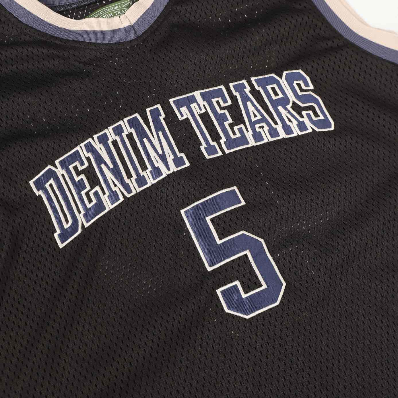 Denim Tears Game Jersey 'Black' - DesignerGu