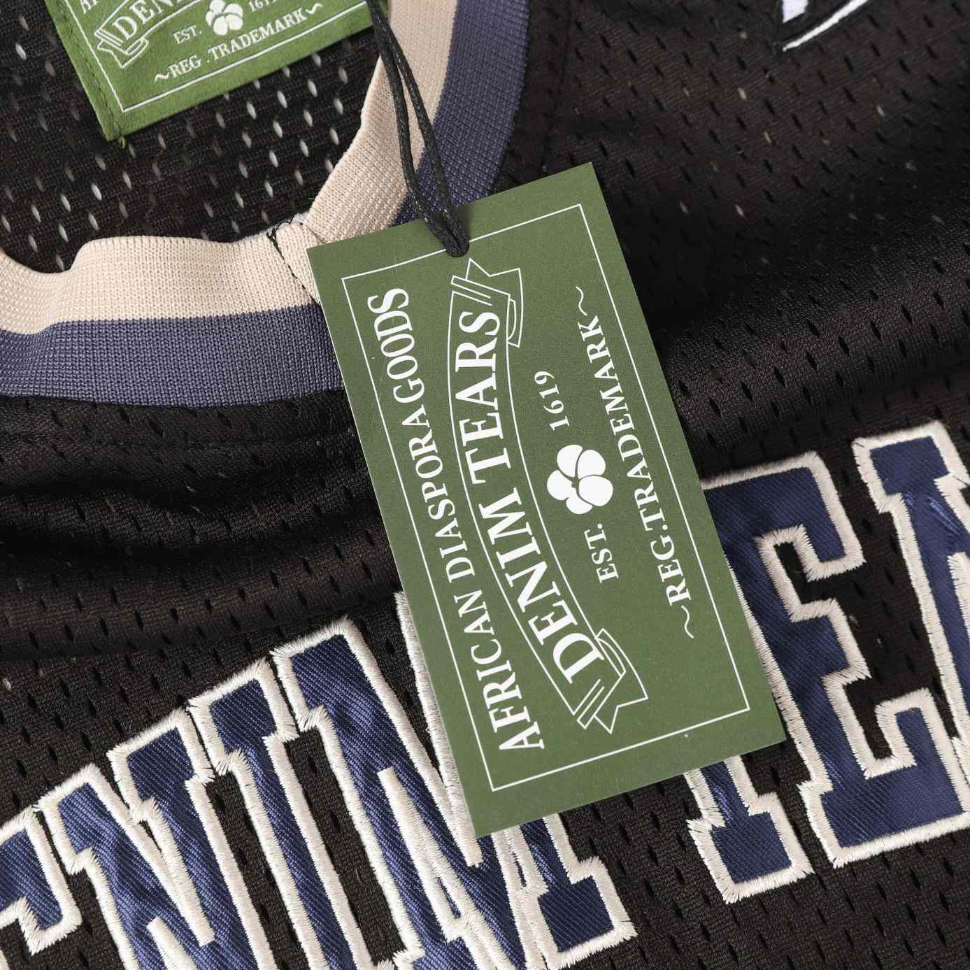 Denim Tears Game Jersey 'Black' - DesignerGu