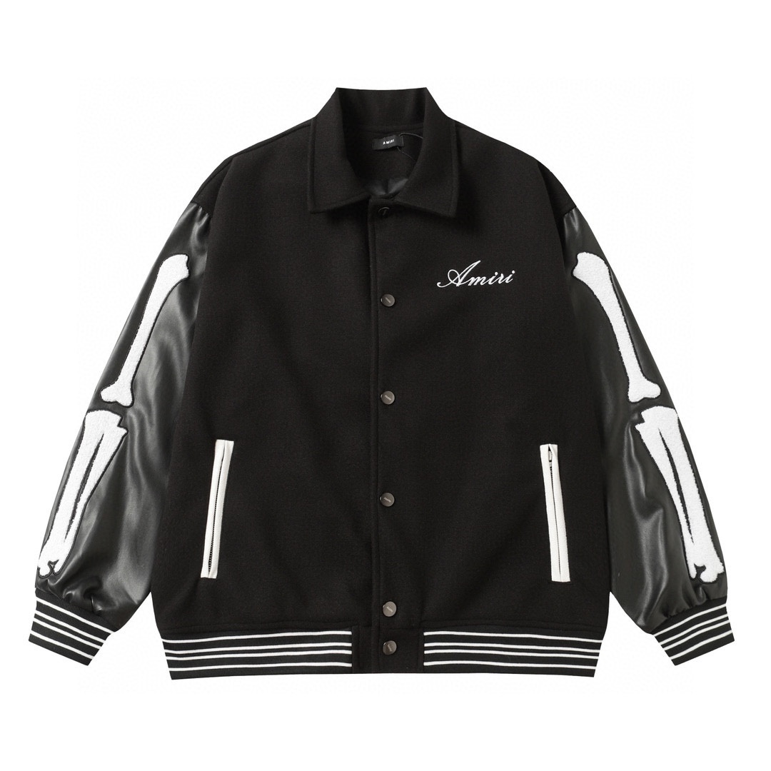 Amiri Bones Varsity Jacket - DesignerGu