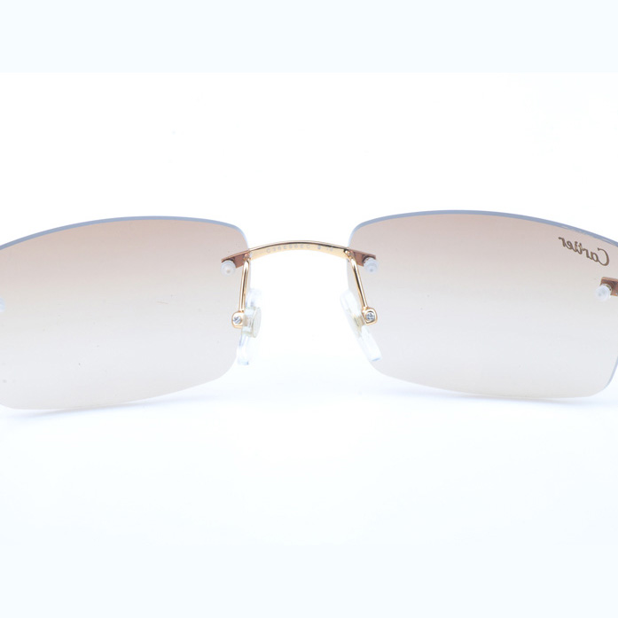 Cartier CT_3524012 Shell Mix White Buffalo Sunglasses In Gold Brown - DesignerGu
