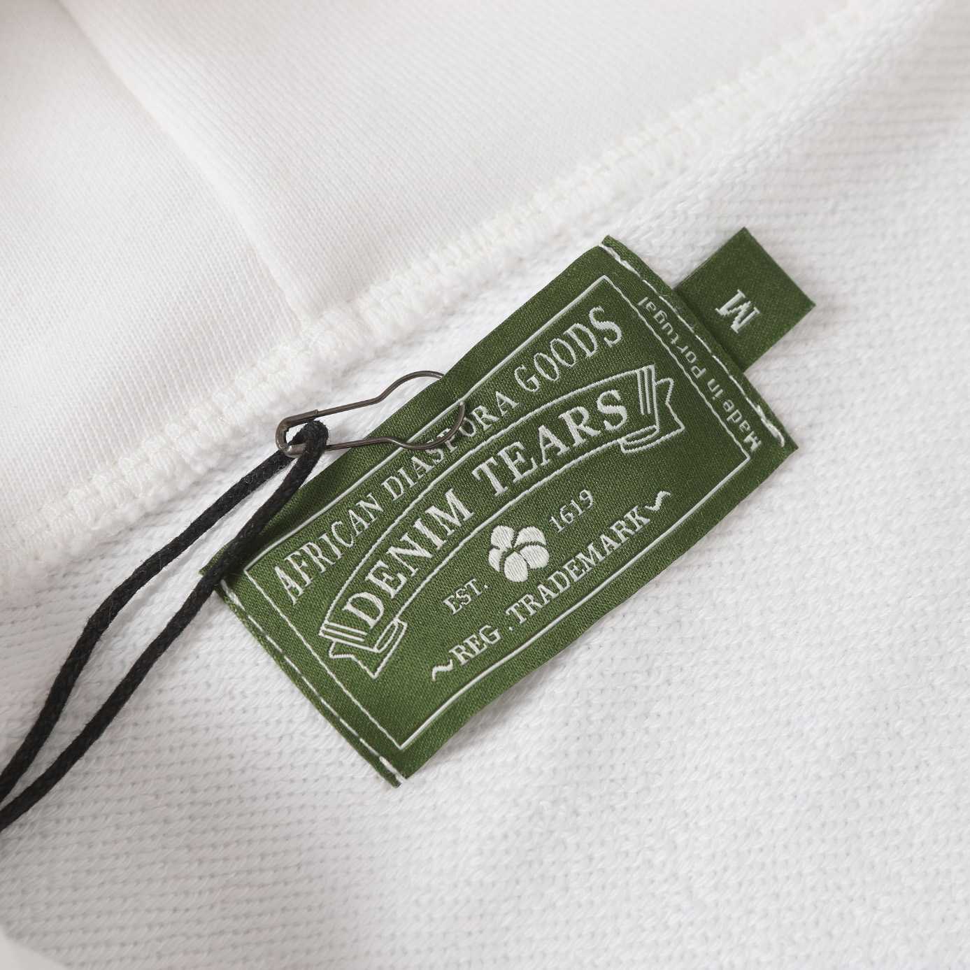 Denim Tears Cotton Wreath Zip Hoodie White - DesignerGu